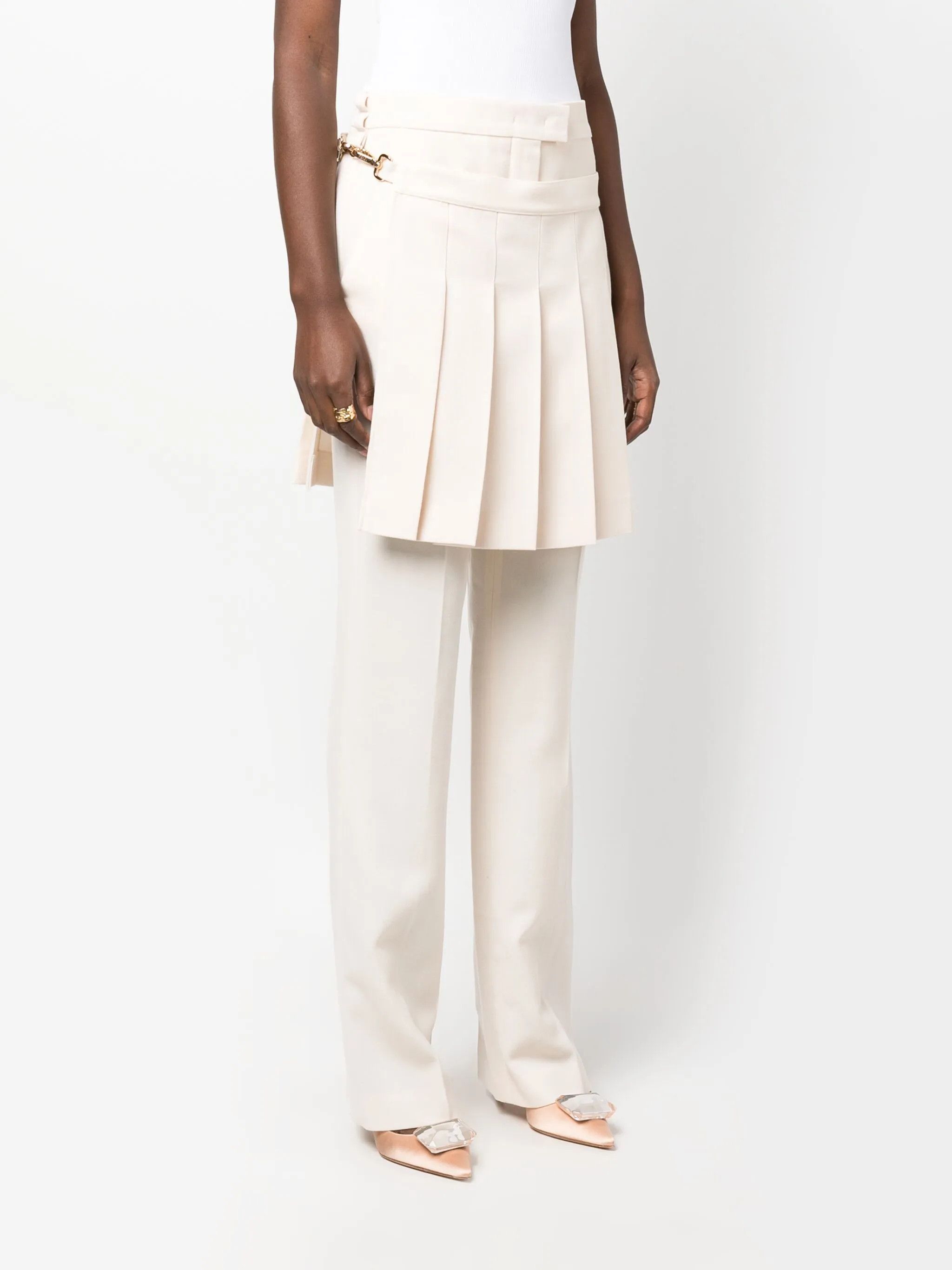 Fendi o1s1wg110225 Trouser in White Size 30" / US 8 / IT 44 - 2 Thumbnail