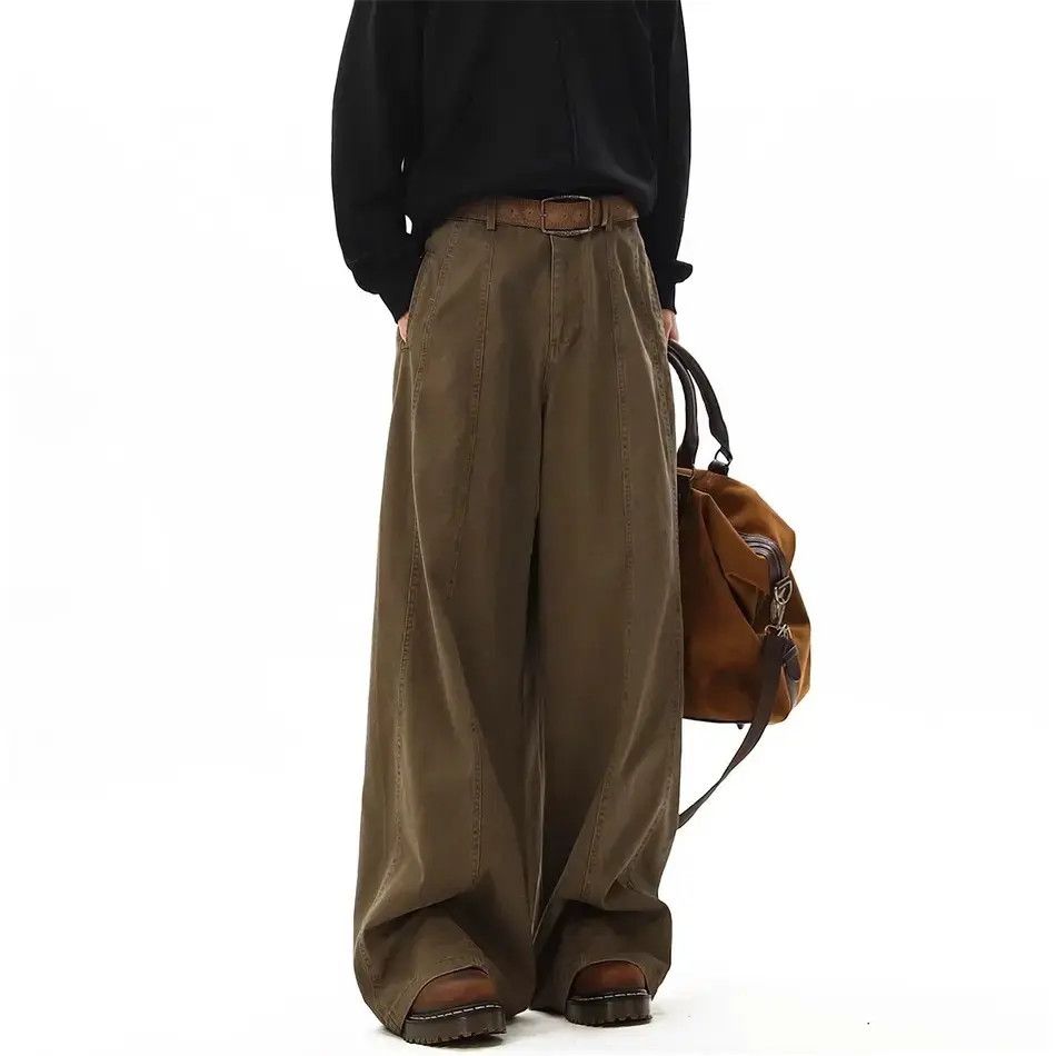Japanese Brand Retro loose straight leg wide leg jeans Size US 32 / EU 48 - 5 Thumbnail