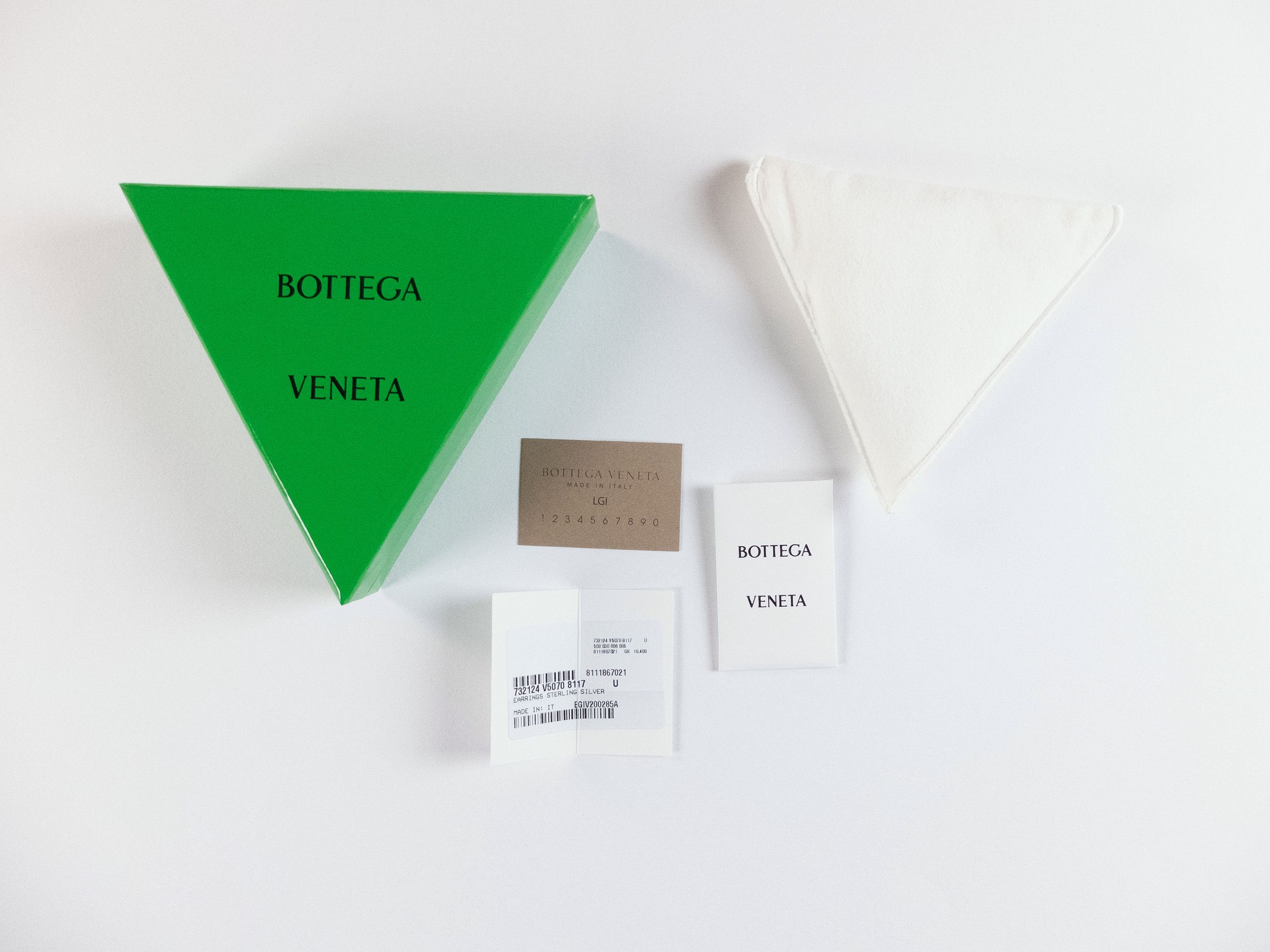 Bottega Veneta BOTTEGA VENETA Sterling silver intrecciato "penis" earrings Size ONE SIZE - 6 Thumbnail