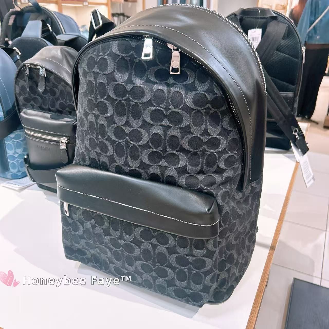 Coach Taylor Backpack In Signature Denim CDC49 Size ONE SIZE - 4 Thumbnail