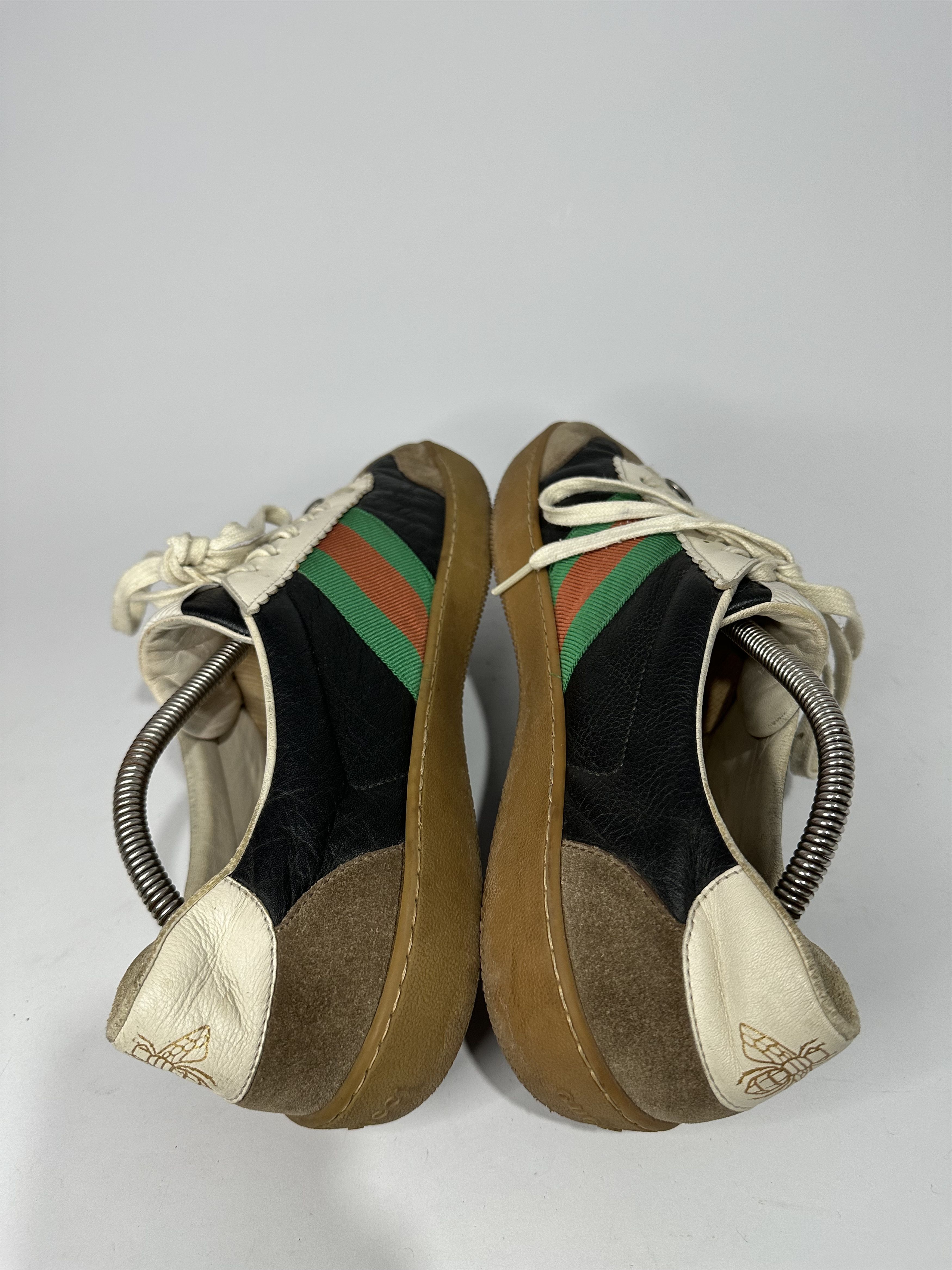 Gucci Gucci G74 Web Leather And Suede Tricolor Sneakers. Size US 10.5 / EU 43-44 - 6 Thumbnail