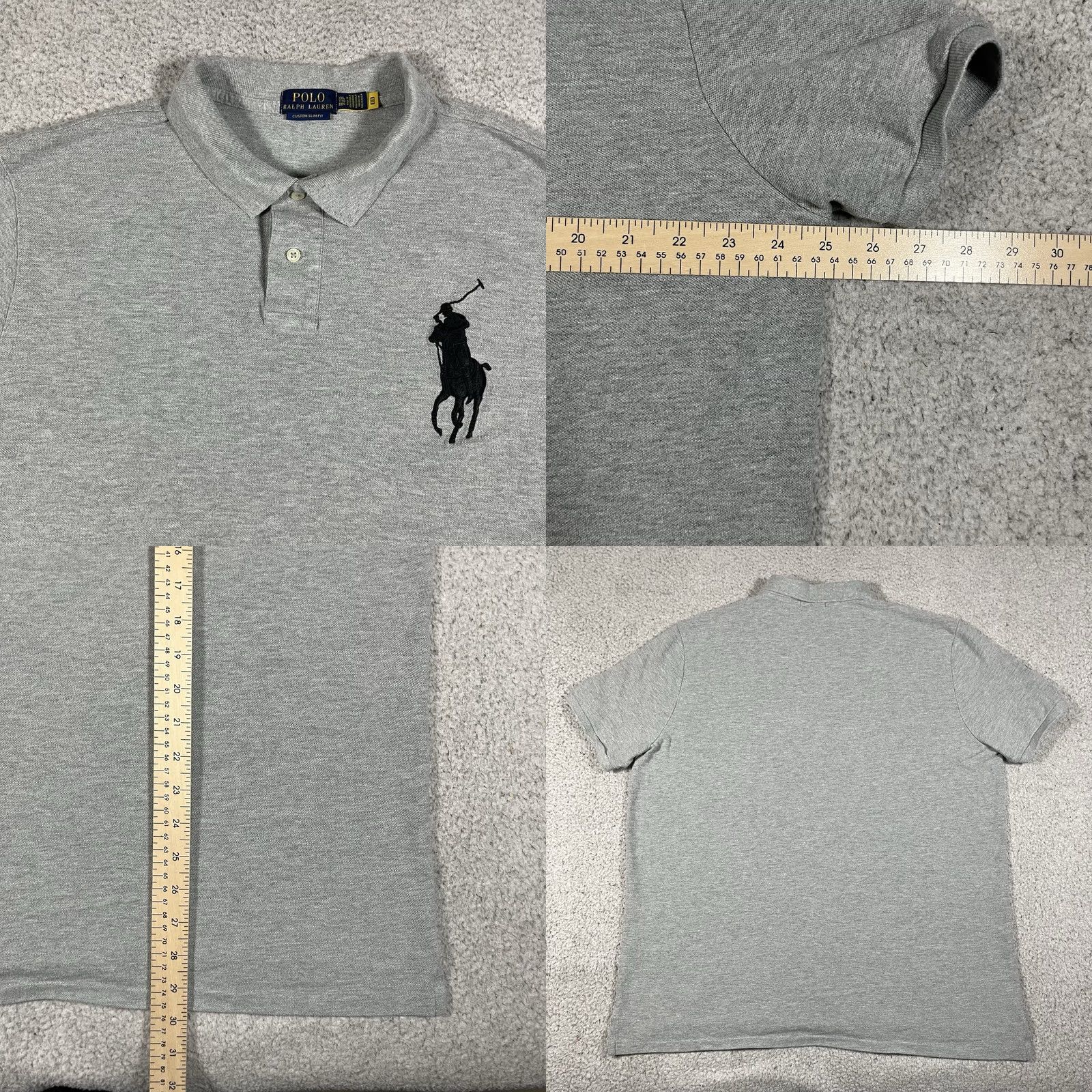 Polo Ralph Lauren Polo Ralph Lauren Shirt Mens 2XL Gray Big Pony #3 Short Sleeve Embroidered Polo Shirt Gray 2XL Mens Size US XXL / EU 58 / 5 - 8 Thumbnail