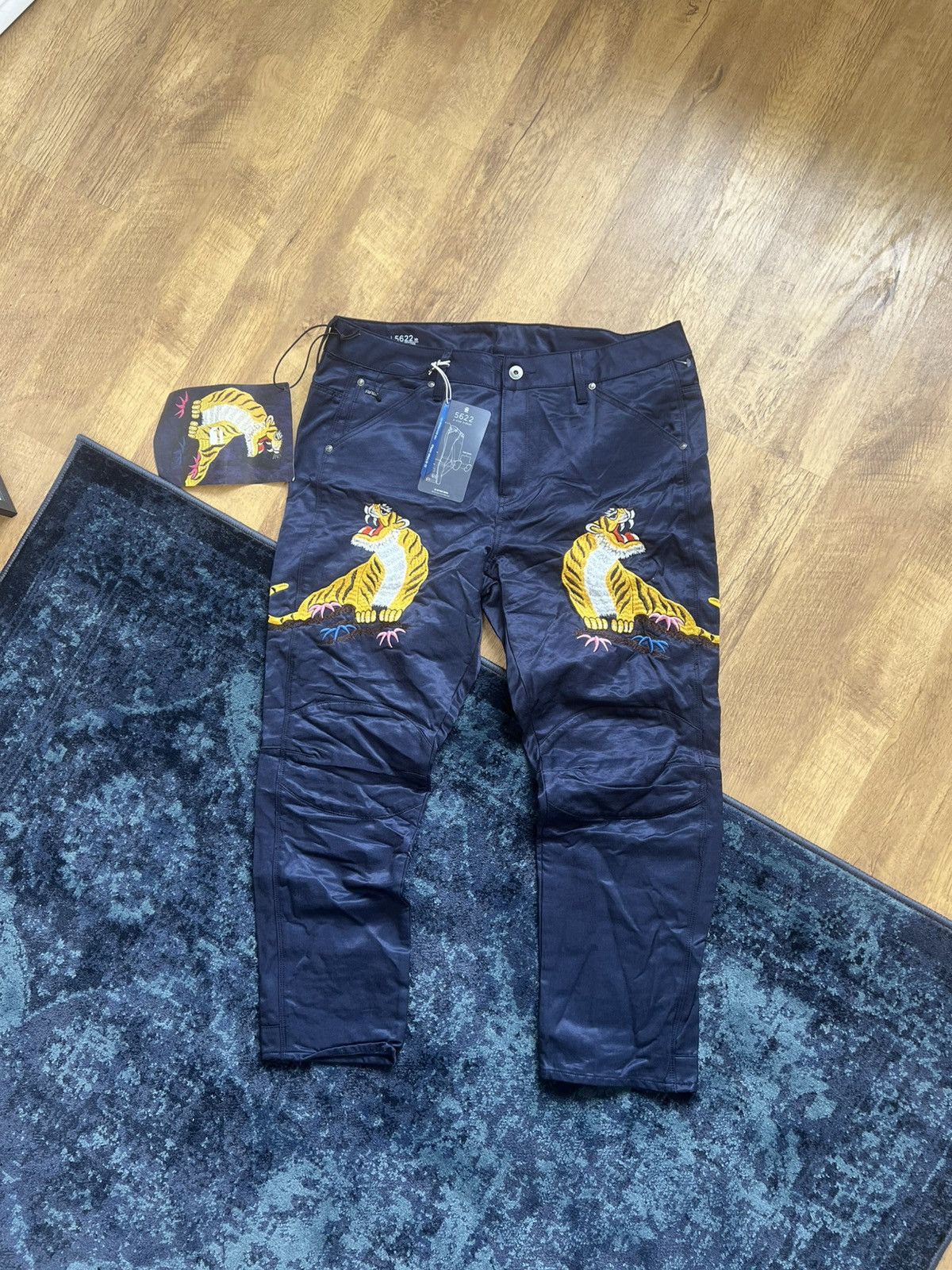G-Star G Star RAW 5622 3D Mid Boyfriend Color Jeans Dark blue tiger Size 31" - 1 Thumbnail