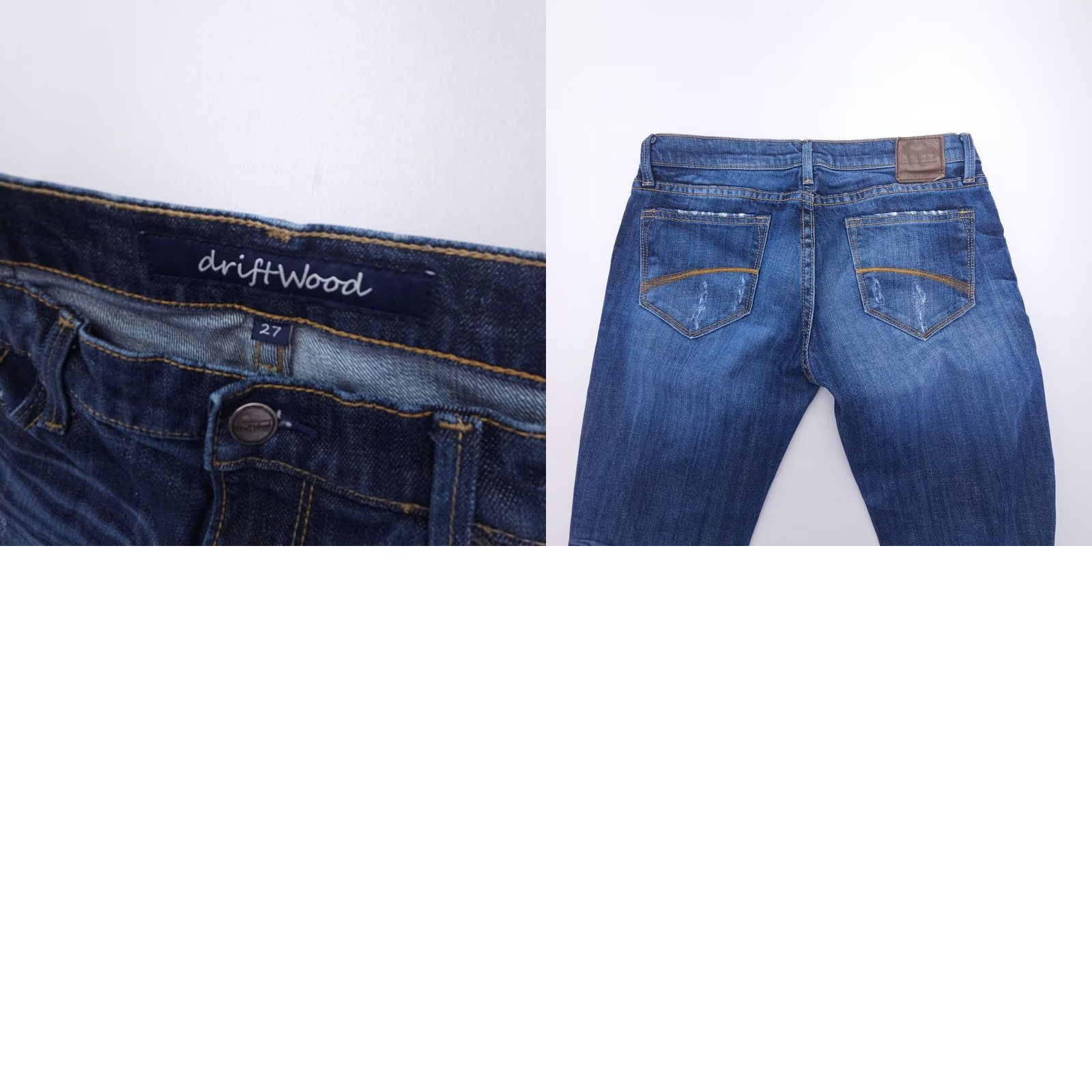 Vintage Driftwood Jeans Size 27 Dark Wash Slim Straight 30" Inseam Blue Denim Women Size 27" / US 4 / IT 40 - 8 Thumbnail