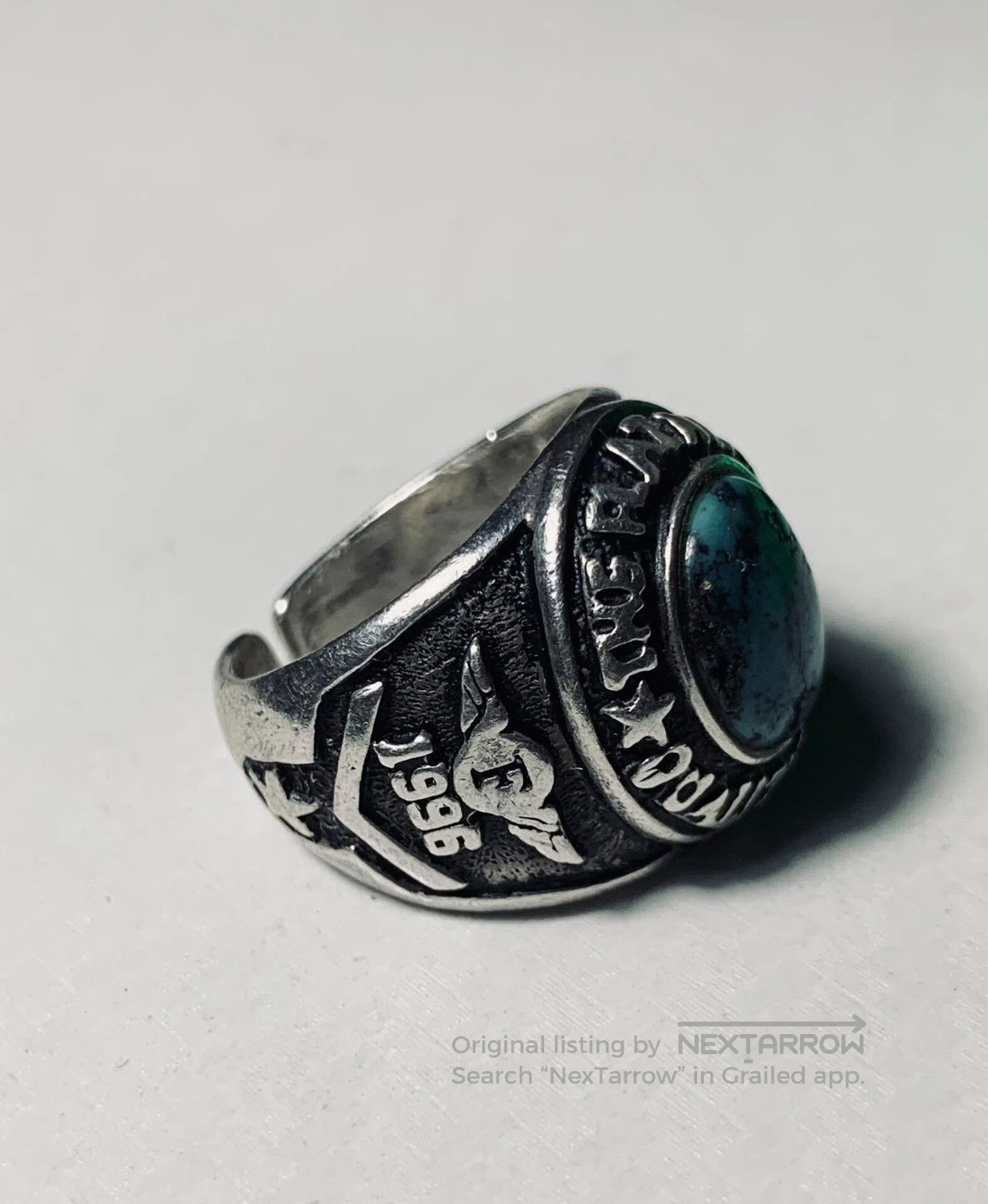 Other Flat Head Turquoise Adjustable Ring. Size ONE SIZE - 2 Thumbnail