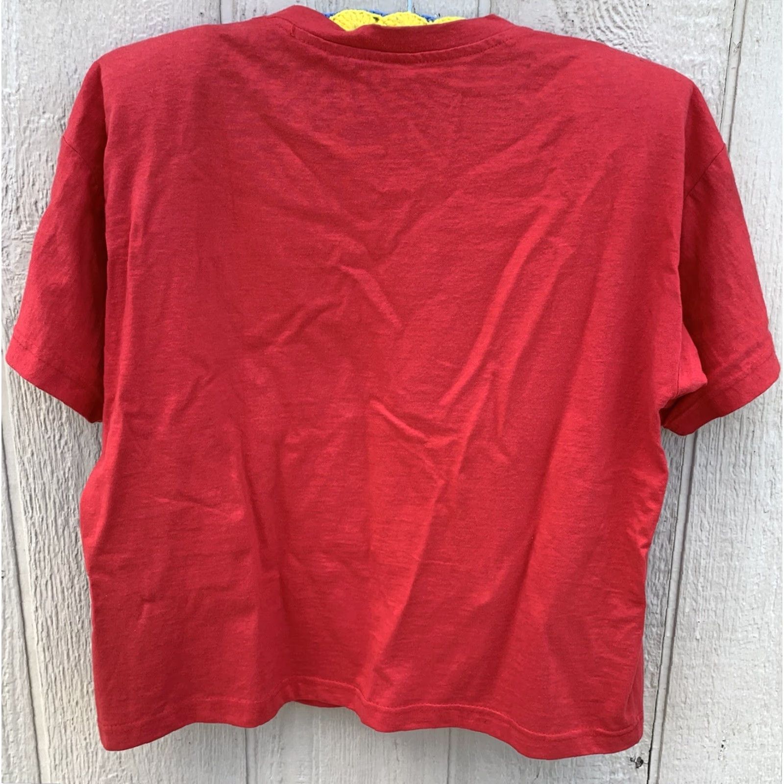 Vintage VINTAGE Fast Fruit Painted Wearable Art Tee T-Shirt One Size Red 1980s 1990s Casual Size ONE SIZE - 6 Thumbnail