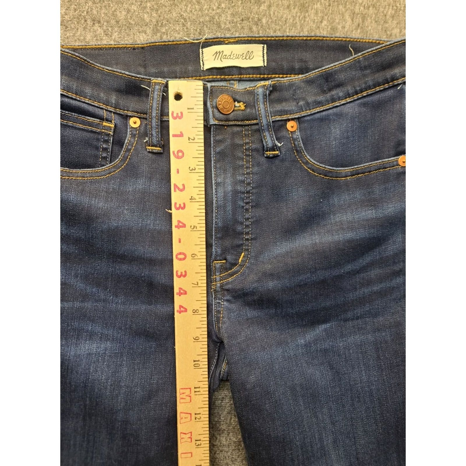 Madewell Madewell Jeans Womens 27x28 High Rise Skinny Ankle Distressed Comfort Stretch Denim Blue 5-Pocket Regular Rise Womens Jeans Size 27" / US 4 / IT 40 - 5 Thumbnail
