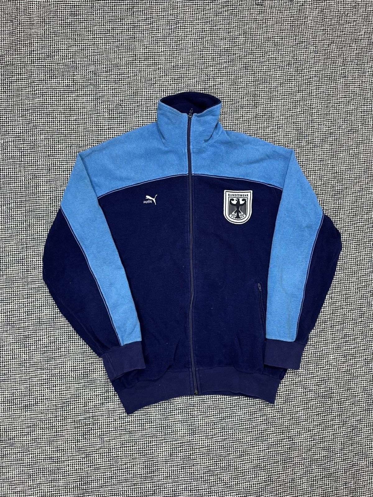 Puma × Vintage 80s puma bundeswehr training sweatshirt track top velvet Size US M / EU 48-50 / 2 - 1 Thumbnail