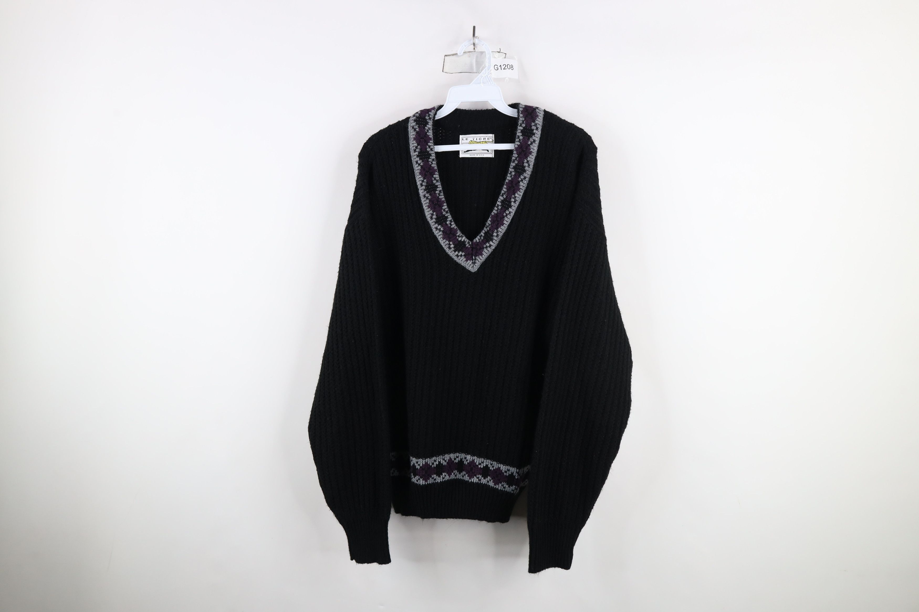 Vintage Vintage 80s 90s Dapper Ribbed Knit V-Neck Sweater USA Size US M / EU 48-50 / 2 - 1 Thumbnail