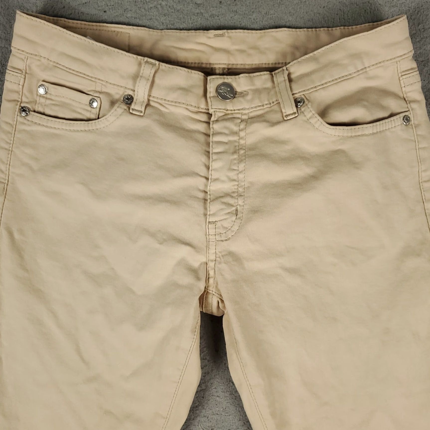 Lacoste Lacoste Jeans Womens Bootcut Denim Pants Size 28 Beige Regular Fit 5-Pocket Size 28" / US 6 / IT 42 - 2 Thumbnail