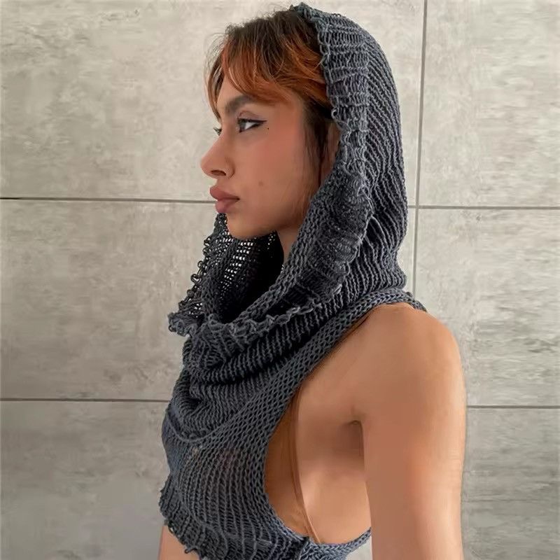 Handmade × Vintage Streetwear Knitted Crochet Tank Top Y2k Size S / US 4 / IT 40 - 2 Thumbnail