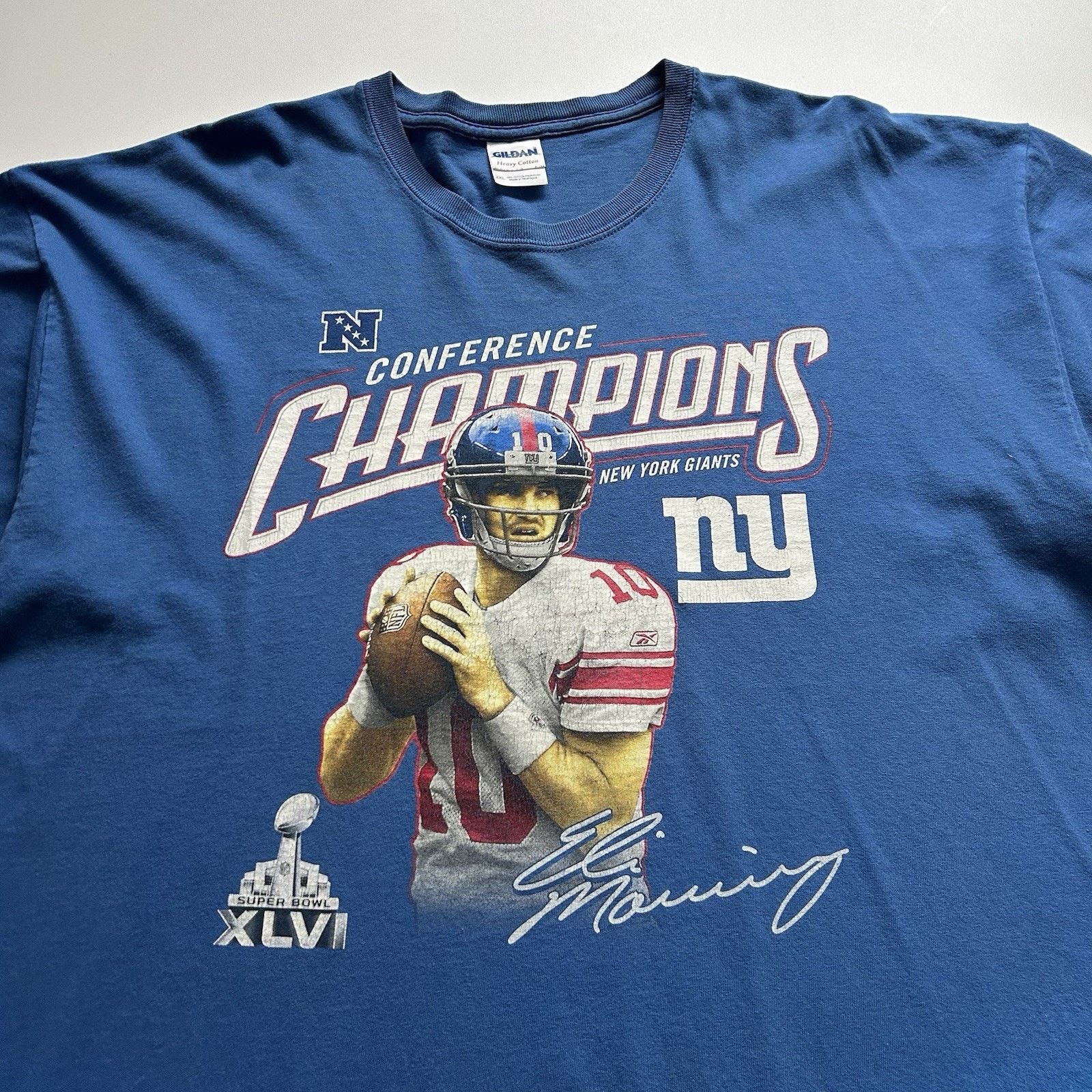 NFL Vintage NFL New York Giants Eli Manning Shirt 2XL Super Bowl Size US XL / EU 56 / 4 - 2 Thumbnail