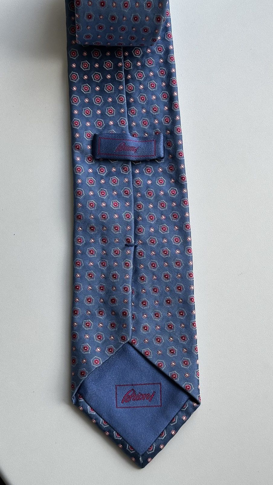 Brioni Brioni Men Blue Classic Tie HandMade In Italy 100% Silk Size ONE SIZE - 3 Thumbnail