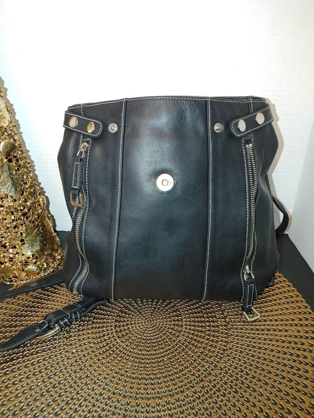Perry Ellis Perlina Leather Backpack Size ONE SIZE - 4 Thumbnail