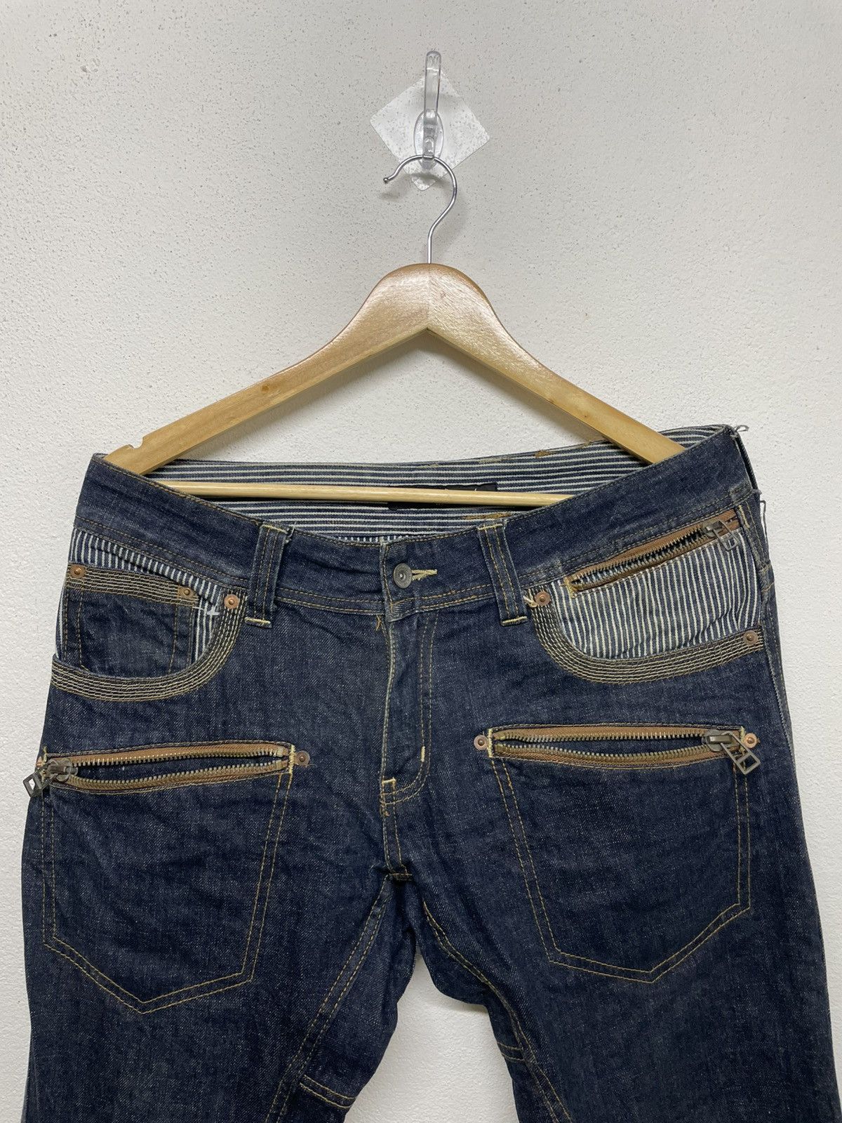 2120 Handcrafted 🔥Rare🔥Dominate Handcrafted Multi pocket Denim Jeans Size US 35 - 3 Thumbnail
