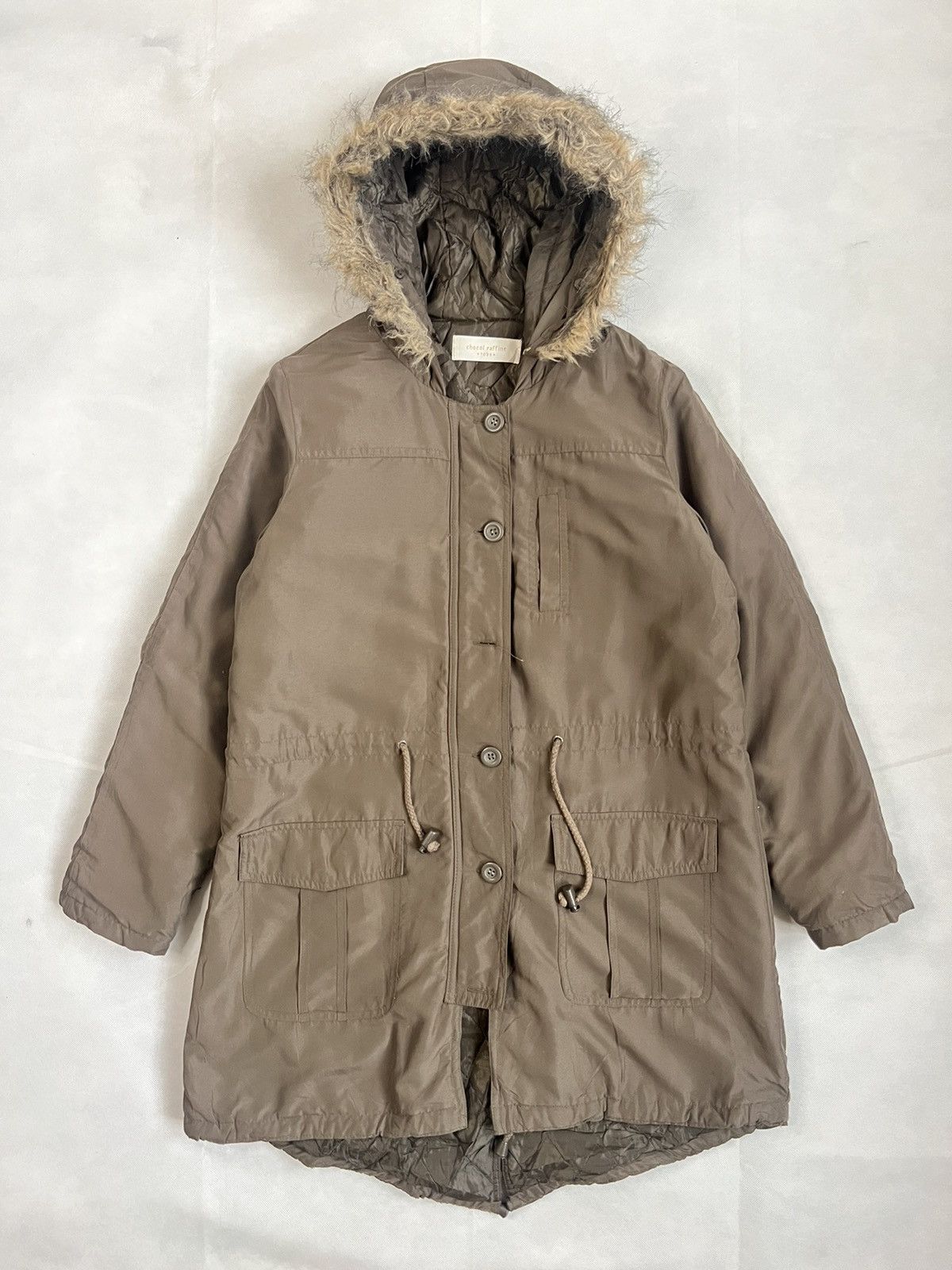 新品Green Parks/chocol raffine robe 異素材ドッキング