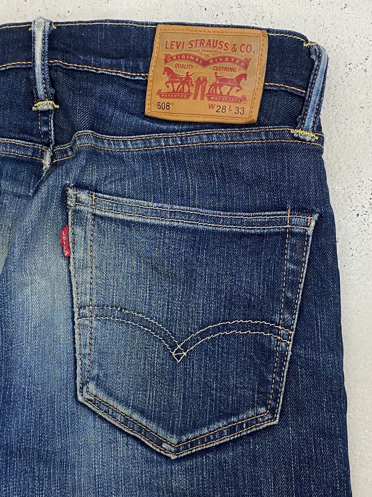 Japanese Brand × Levi's Levis 508 K445 Blue Jean Washed Distress Slim Fit Style Size US 31 - 10 Thumbnail