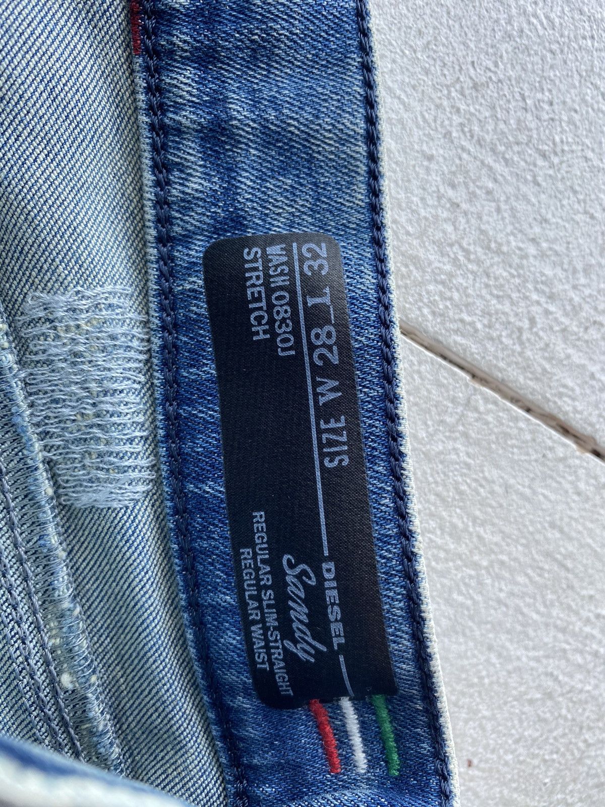 Diesel 🔗Opium Punk Diesel Distressed Washed Slim Straight Jeans Size 28" / US 6 / IT 42 - 10 Thumbnail