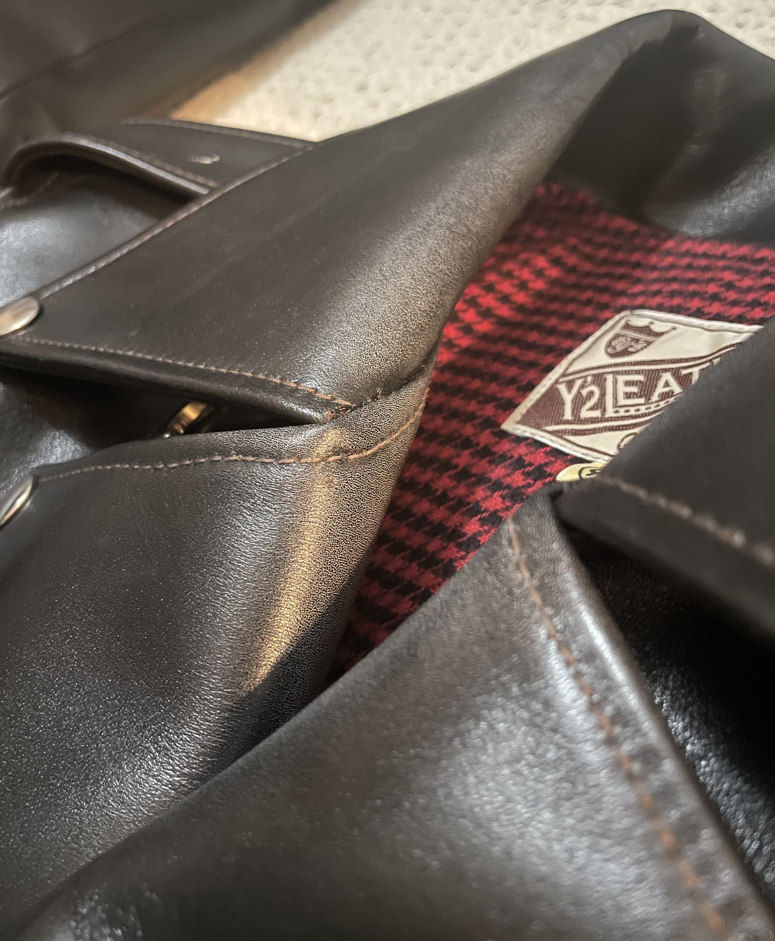 Y'2 Leather Y2 Leather D-Pocket Motorcycle Jacket (HR-55) - Size 42 Size US L / EU 52-54 / 3 - 10 Thumbnail