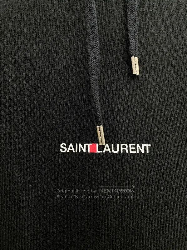 Yves Saint Laurent YSL Black Cotton Long Sleeve Hoodie . Size M / US 6-8 / IT 42-44 - 5 Thumbnail