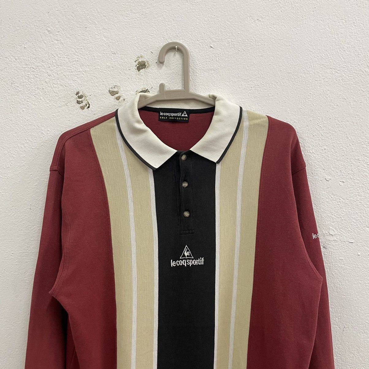Le Coq Sportif × Vintage 🔥Vintage Le Coq Sportif Center Loto Stripes Polos Shirts Size US L / EU 52-54 / 3 - 3 Thumbnail