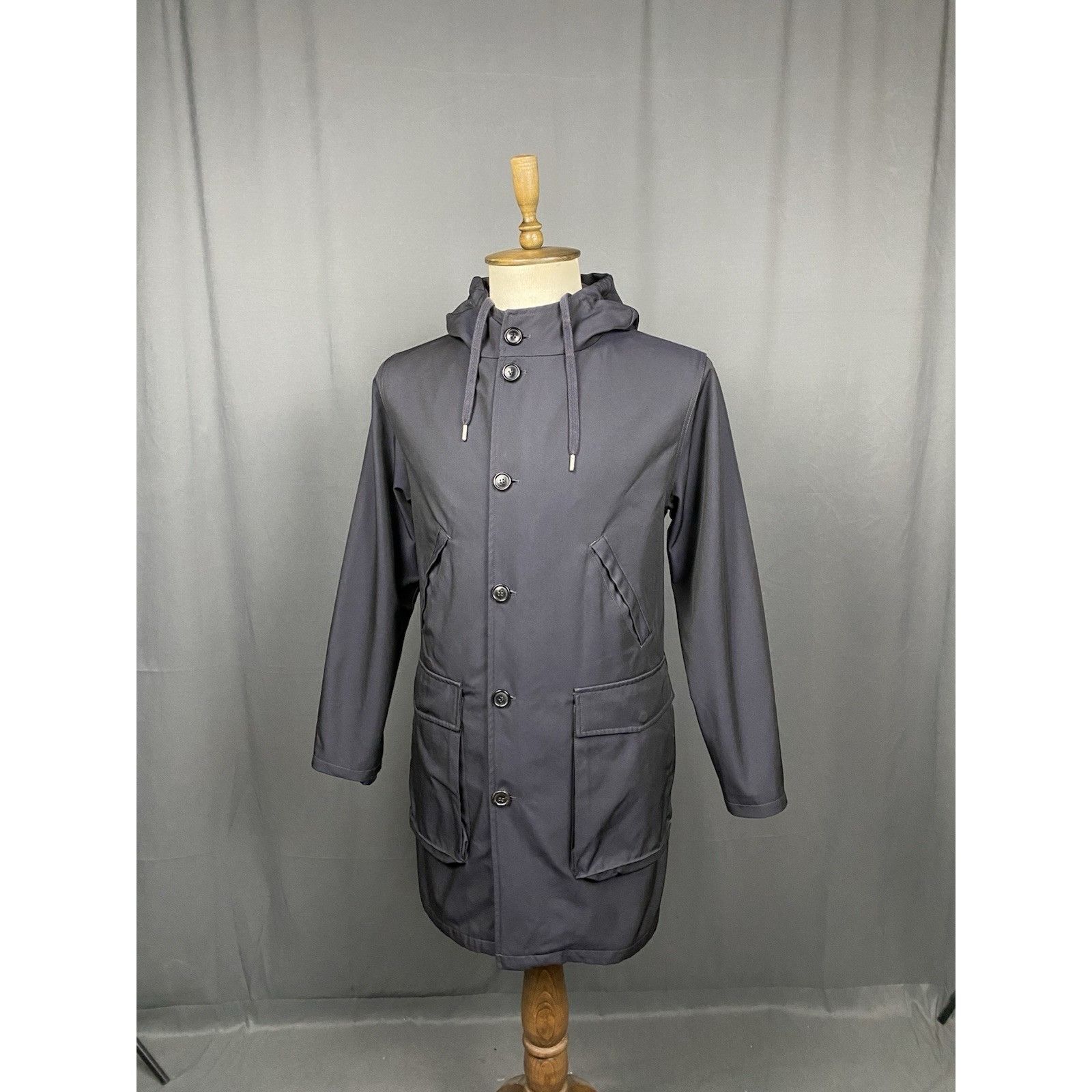 Our Legacy Our Legacy "Midnight Shimmer" Dark Blue Hooded Waterproof Pa Size US S / EU 44-46 / 1 - 6 Thumbnail