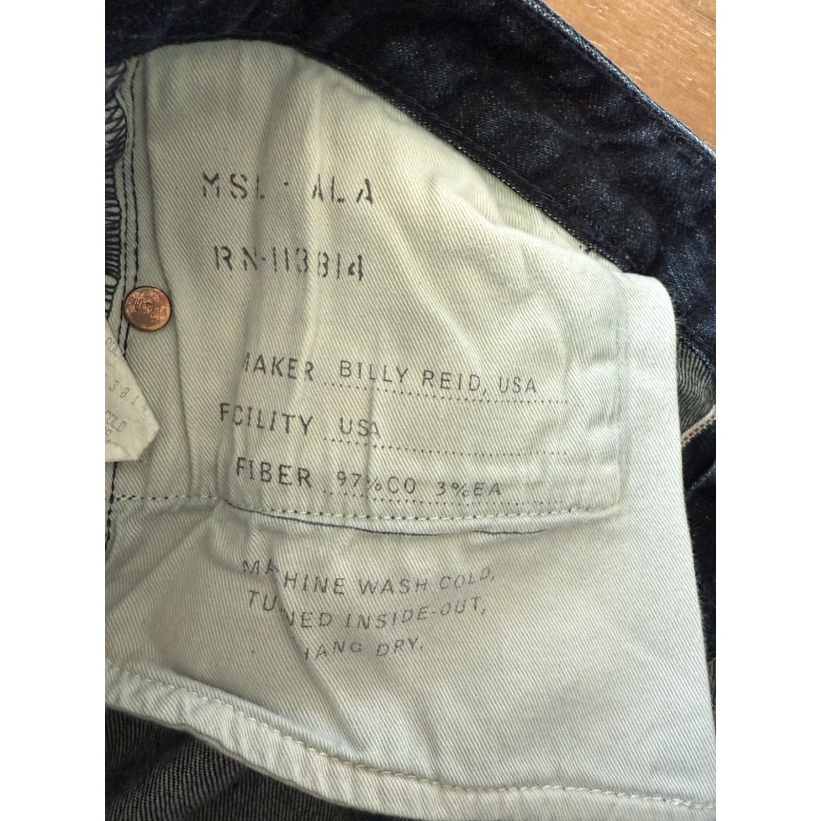Billy Reid Billy Reid Jeans Womens 28 Skinny Denim 5-Pocket Button Zip Dark Wash 31x31 City Logo USA Slim Mid Rise 31 in Inseam Jeans Girls/Mens? Size 28" / US 6 / IT 42 - 4 Thumbnail