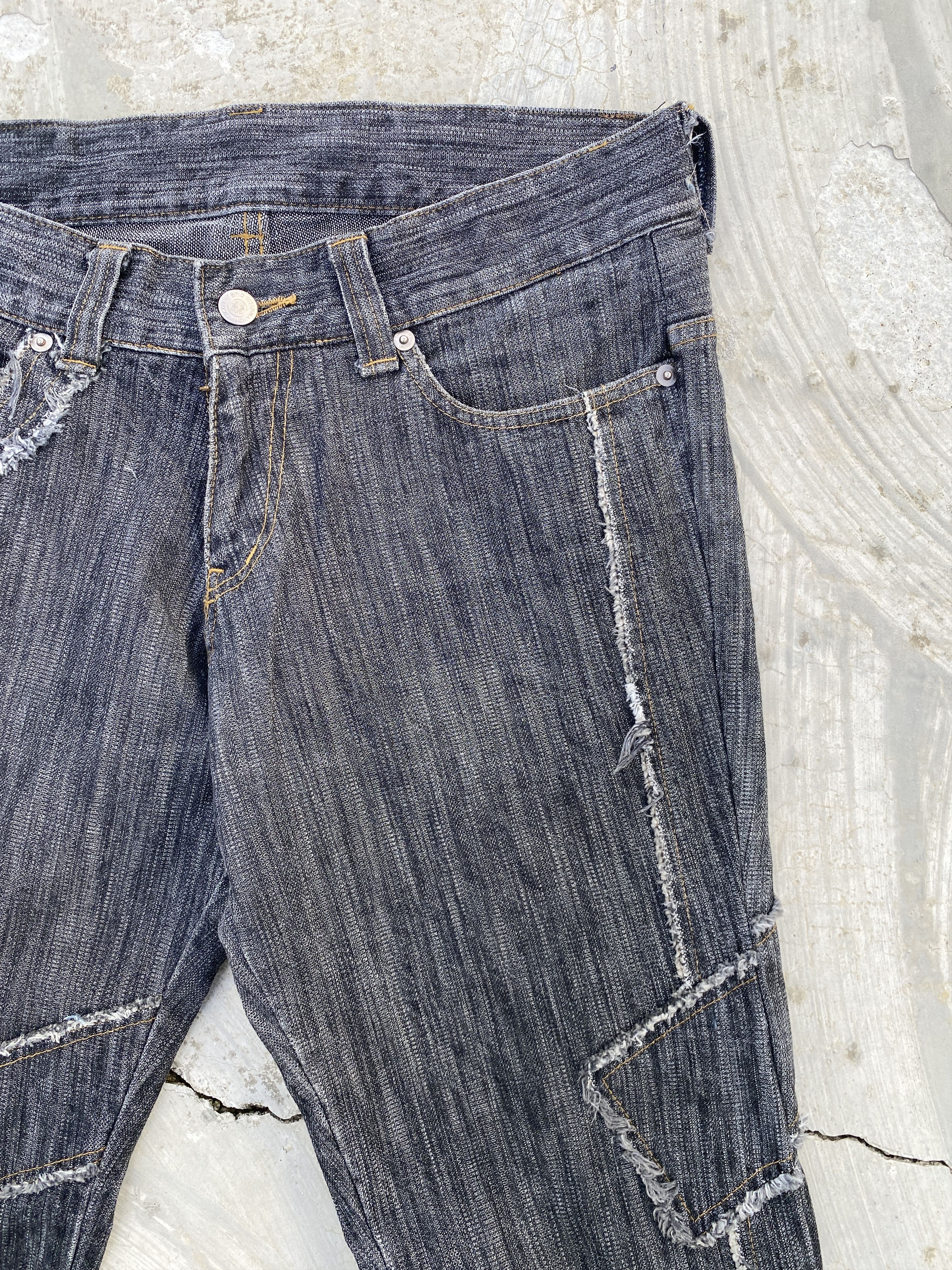 Japanese Brand × Tornado Mart Tornado Mart Patchwork Black Jeans Size US 33 - 2 Thumbnail
