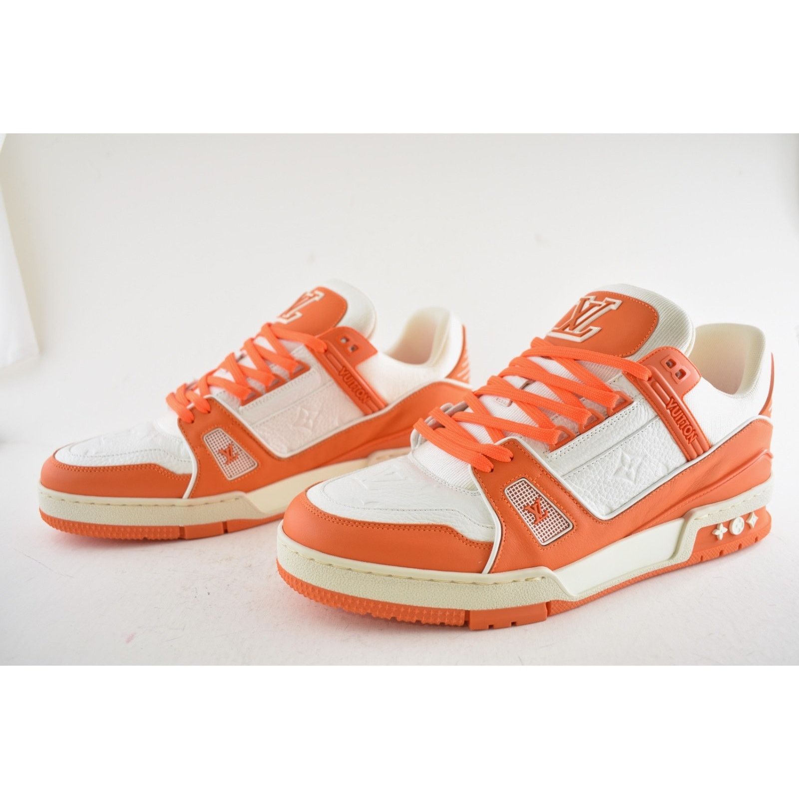 Louis Vuitton Louis Vuitton Orange White Empreinte Leather Low Trainer Size US 9 / EU 42 - 13 Thumbnail