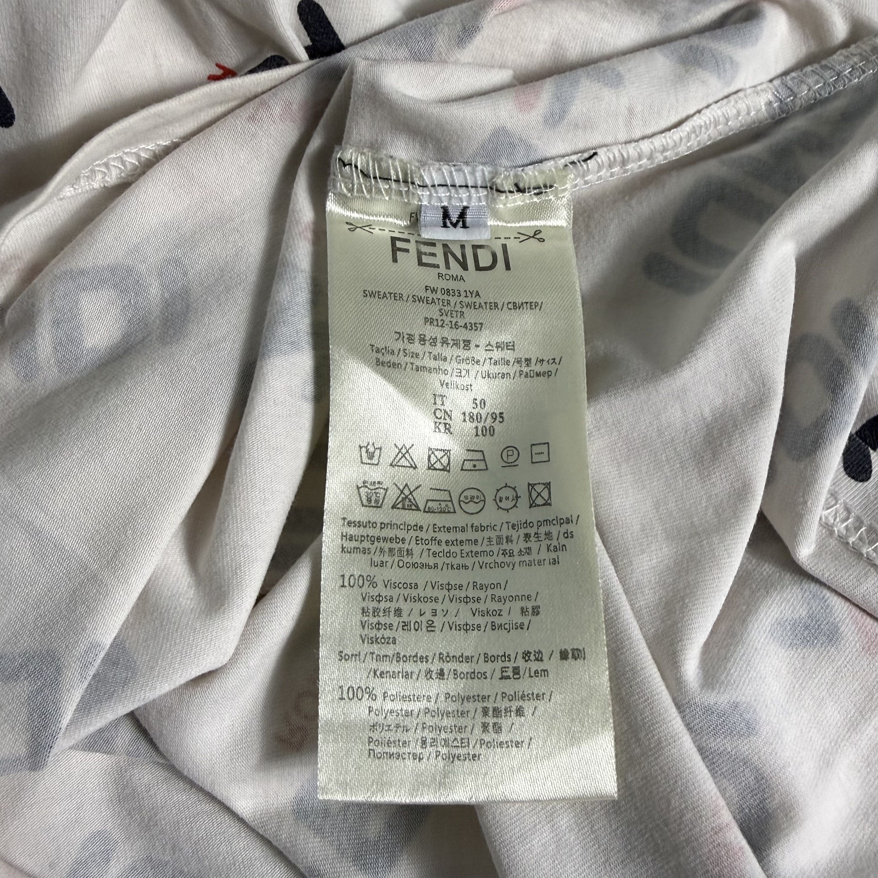 Fendi 🔥RARE🔥Fendi x Fila Mania Logo Allprint T-shirt Size US M / EU 48-50 / 2 - 7 Thumbnail