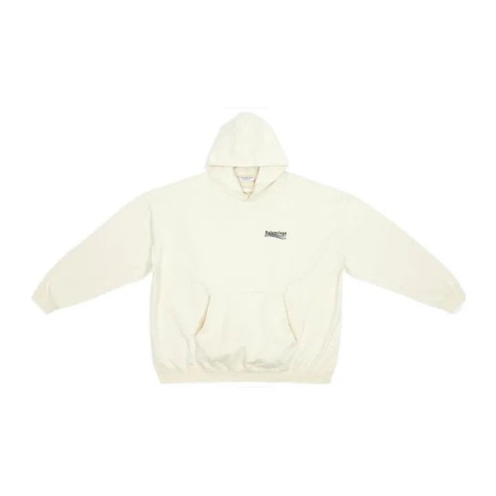 Balenciaga Balenciaga SS22 Political Campaign Hoodie in Beige 0079-250 Size XS / US 0-2 / IT 36-38 - 2 Thumbnail