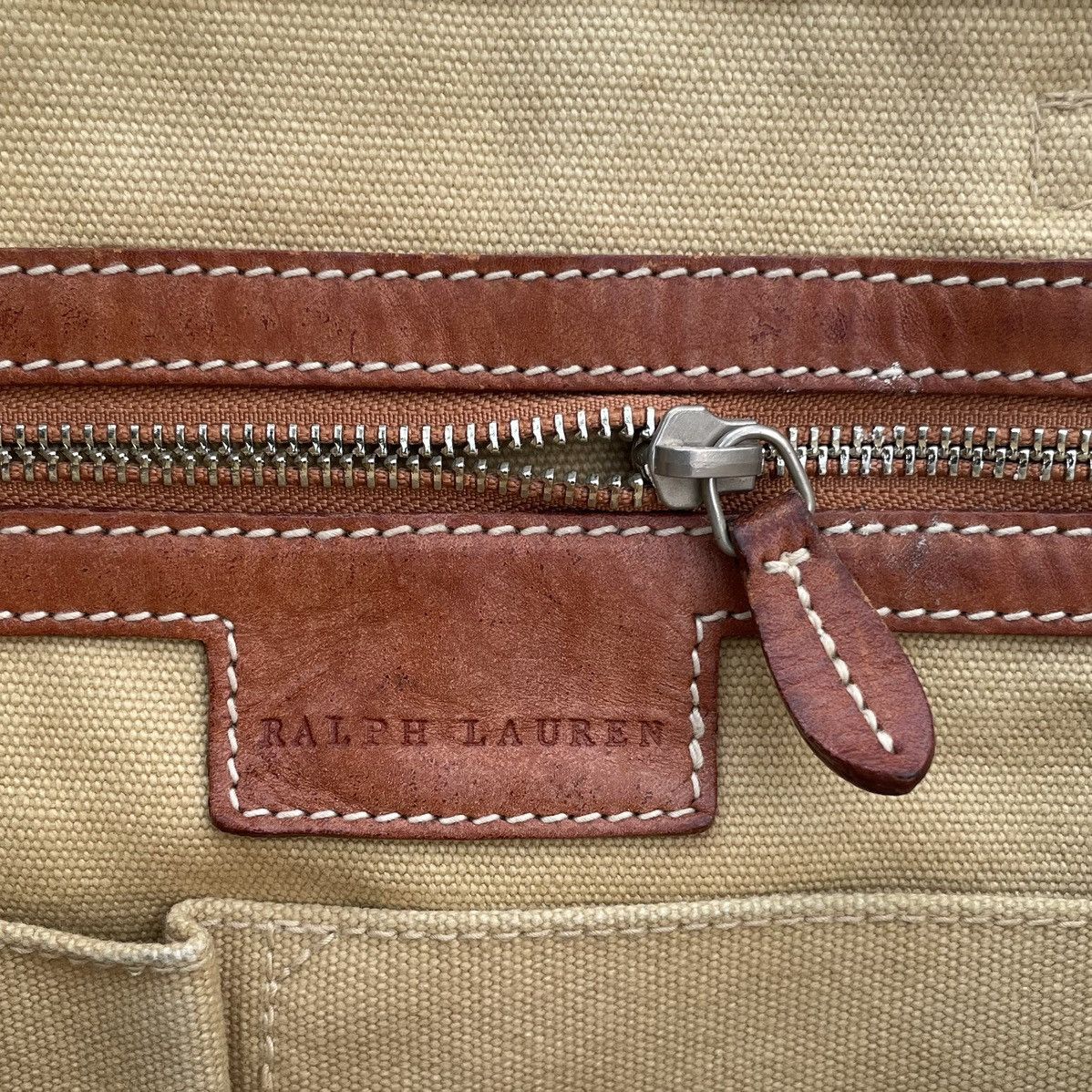 Designer × Ralph Lauren Ralph Lauren Khaki Canvas Tote Size ONE SIZE - 9 Thumbnail