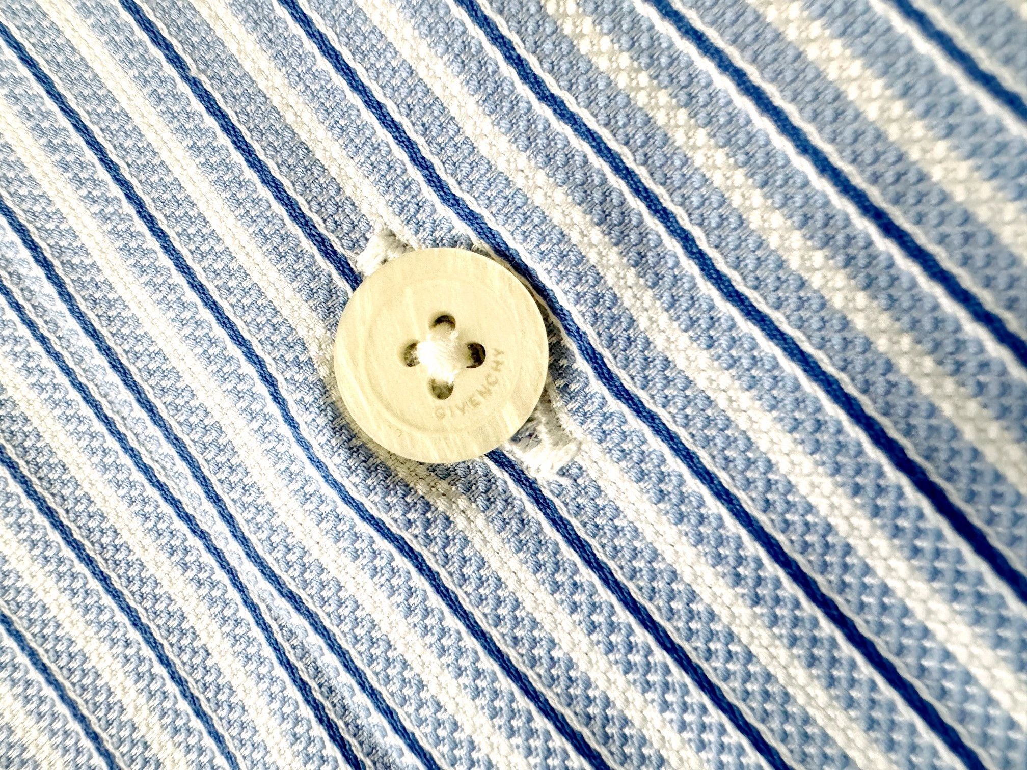 Givenchy Givenchy Blue Pinstripe Removable Collar Shirt Size US XL / EU 56 / 4 - 10 Thumbnail