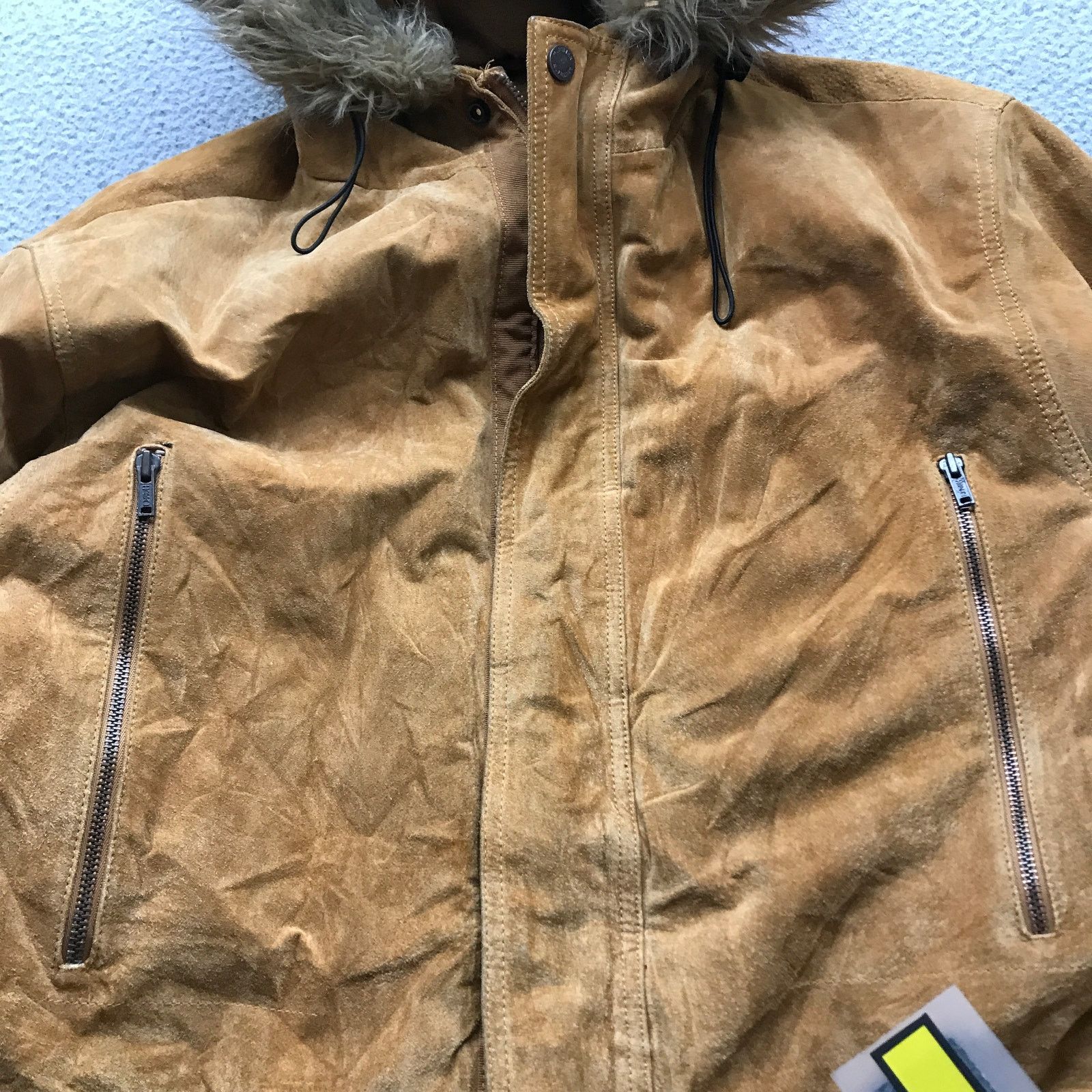 Wilsons Leather Wilsons Leather M. Julian Jacket Large Suede Faux Fur Trim Size L / US 10 / IT 46 - 8 Thumbnail
