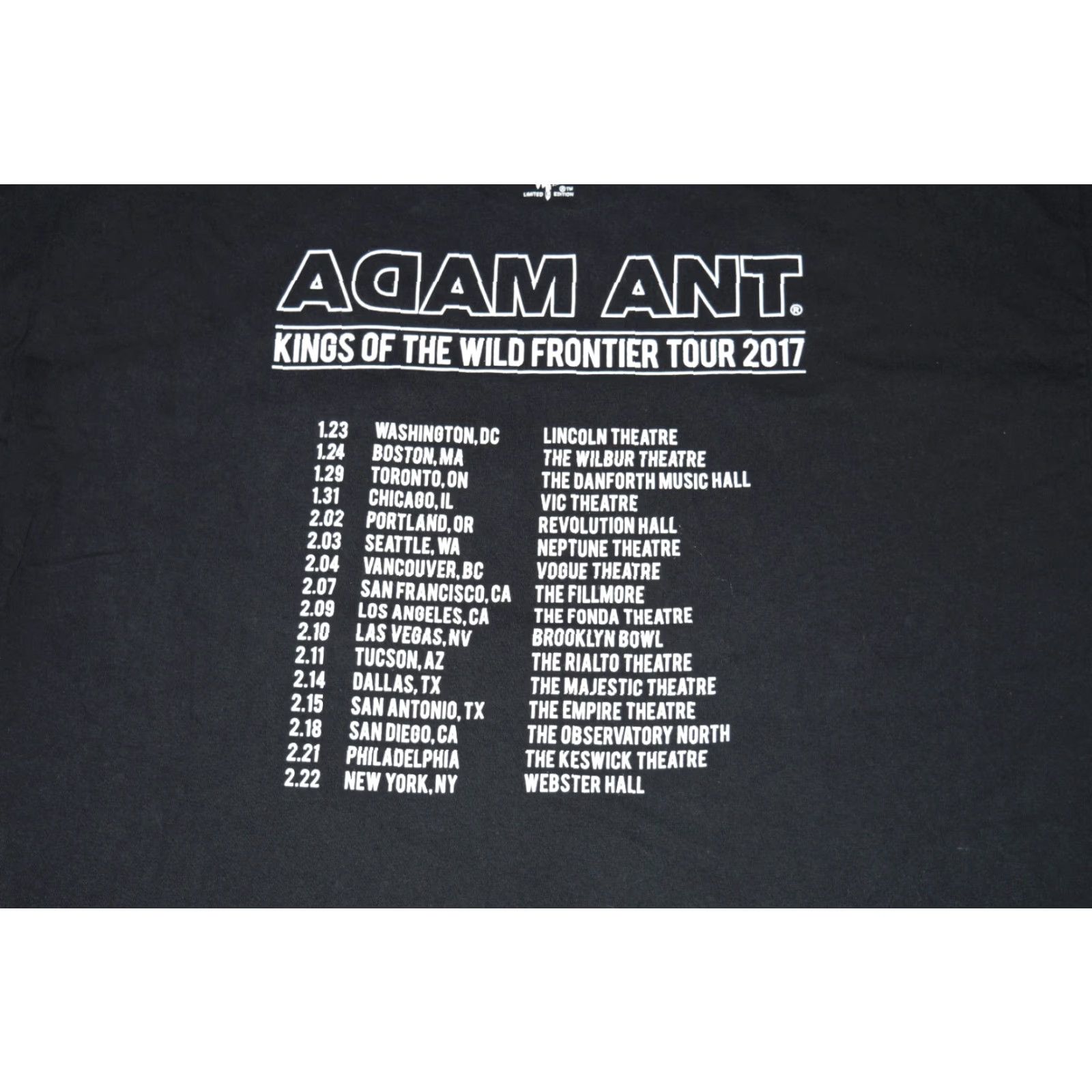 Gildan VINTAGE ADAM ANT T-SHIRT Shirt Mens 3XL Black Adam Ant Music Tour 2018 Concert Merch Size US XXL / EU 58 / 5 - 6 Thumbnail
