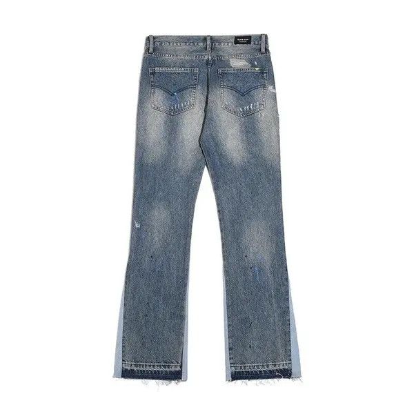 VIBE High Street Retro Ink Splash Patchwork Ripped Jeans Size US 32 / EU 48 - 4 Thumbnail