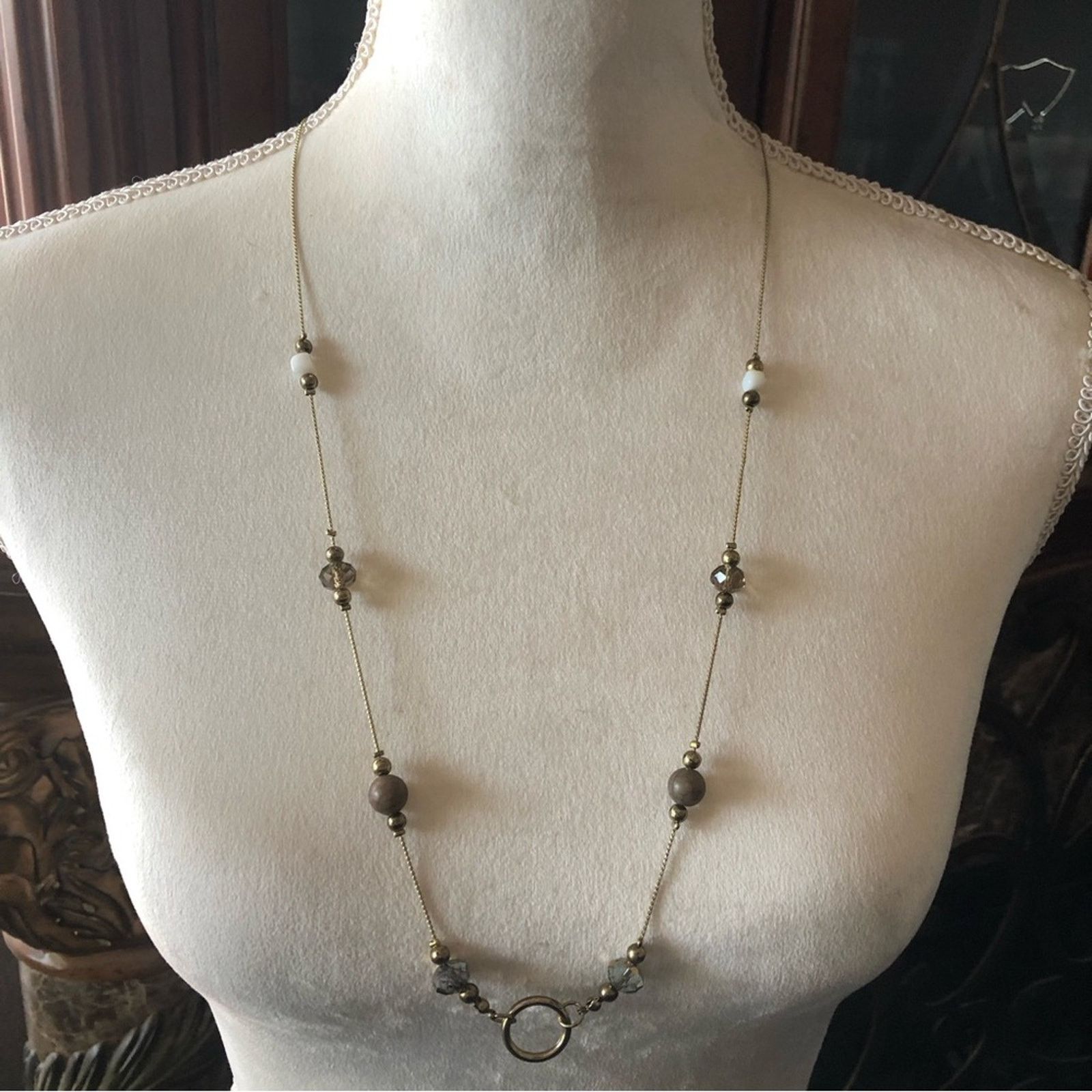 Jewelry Elegant minimalistic beaded gold tone chain necklace NWT Size ONE SIZE - 2 Thumbnail