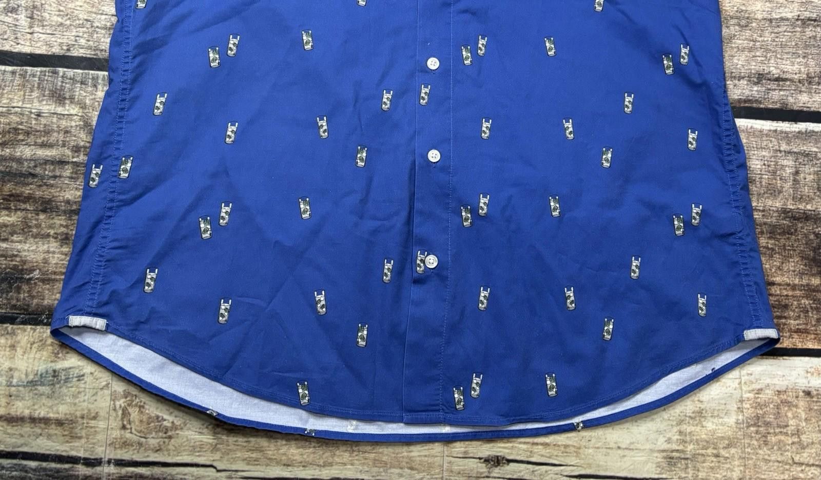 Bonobos Bonobos Shirt Mens XL Slim Fit Mojito All Over Print Button Size US XL / EU 56 / 4 - 5 Thumbnail