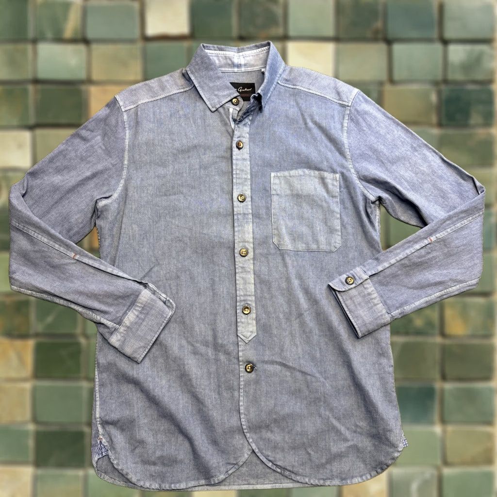 Robert Graham Robert Graham Button-Up Shirt Mens Medium Blue Tailored Fit Modern Americana Shirt Modern Americana Blues Gecko Geometric Pattern Button-Up Mens Size US M / EU 48-50 / 2 - 1 Thumbnail