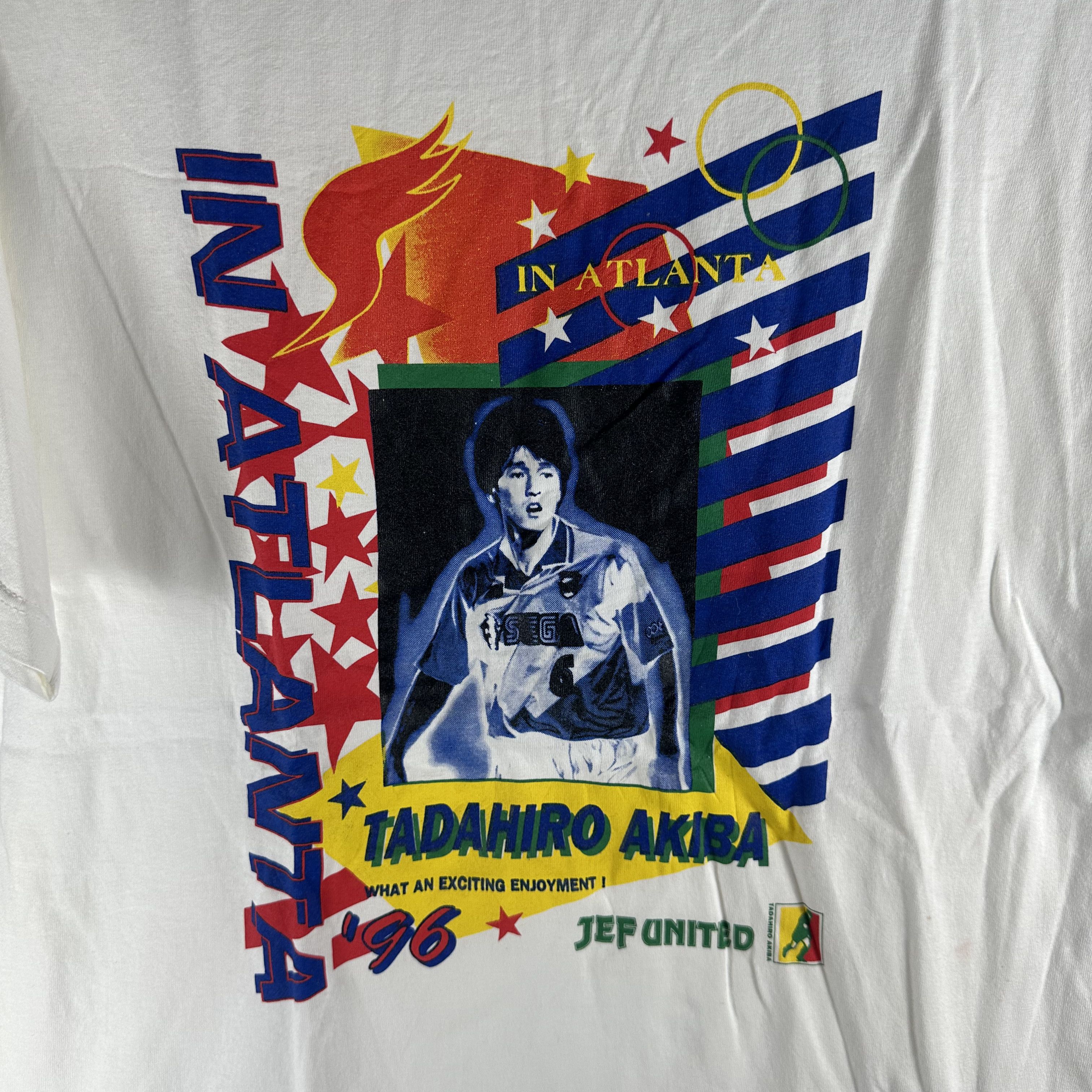 Vintage ​1996 Tadahiro Akiba Team Japan Olympics Soccer T-shirt Size US L / EU 52-54 / 3 - 2 Thumbnail