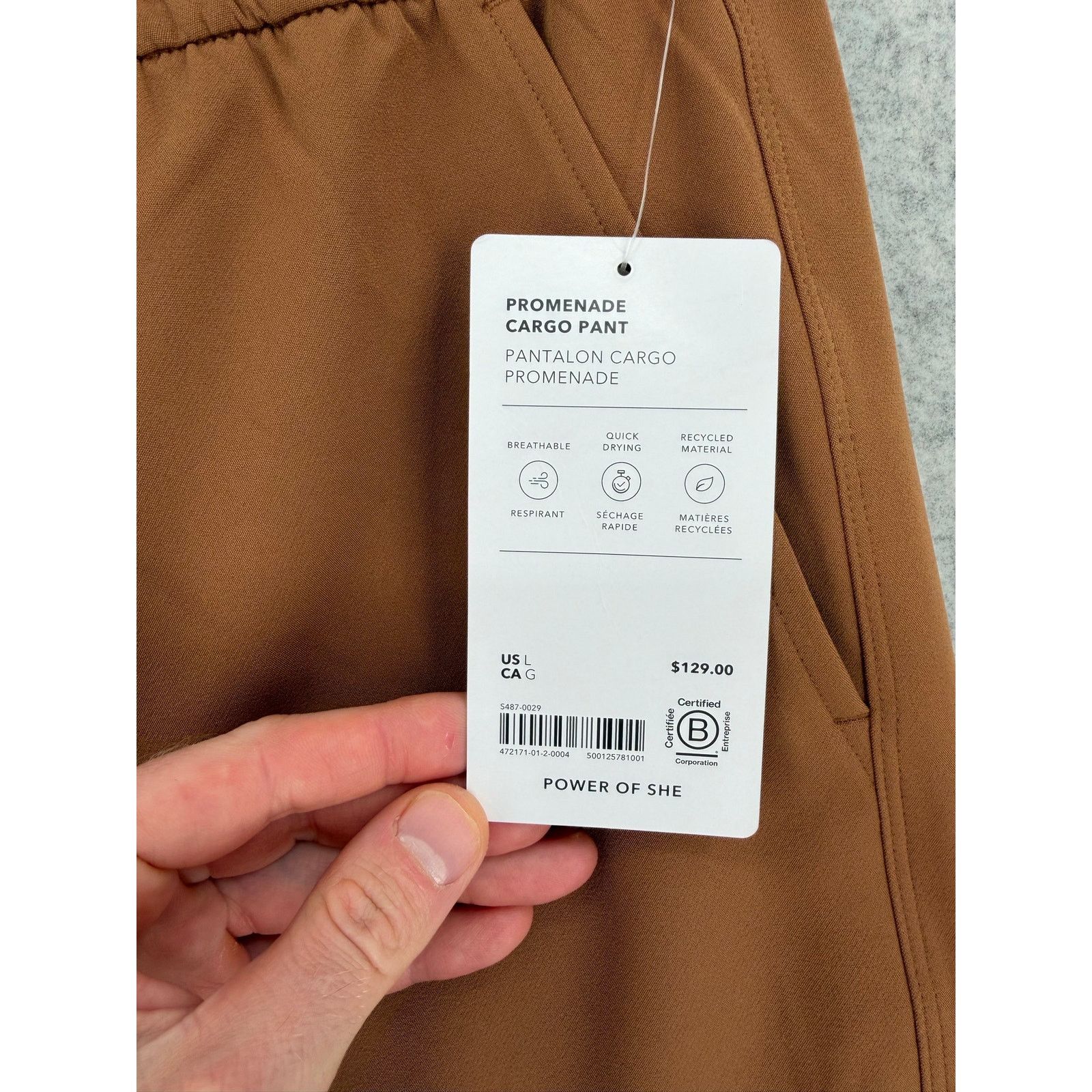Athleta NWT Athleta Walnut Promenade High Rise Cargo Pant Size Large Size 34" / US 12 / IT 48 - 3 Thumbnail