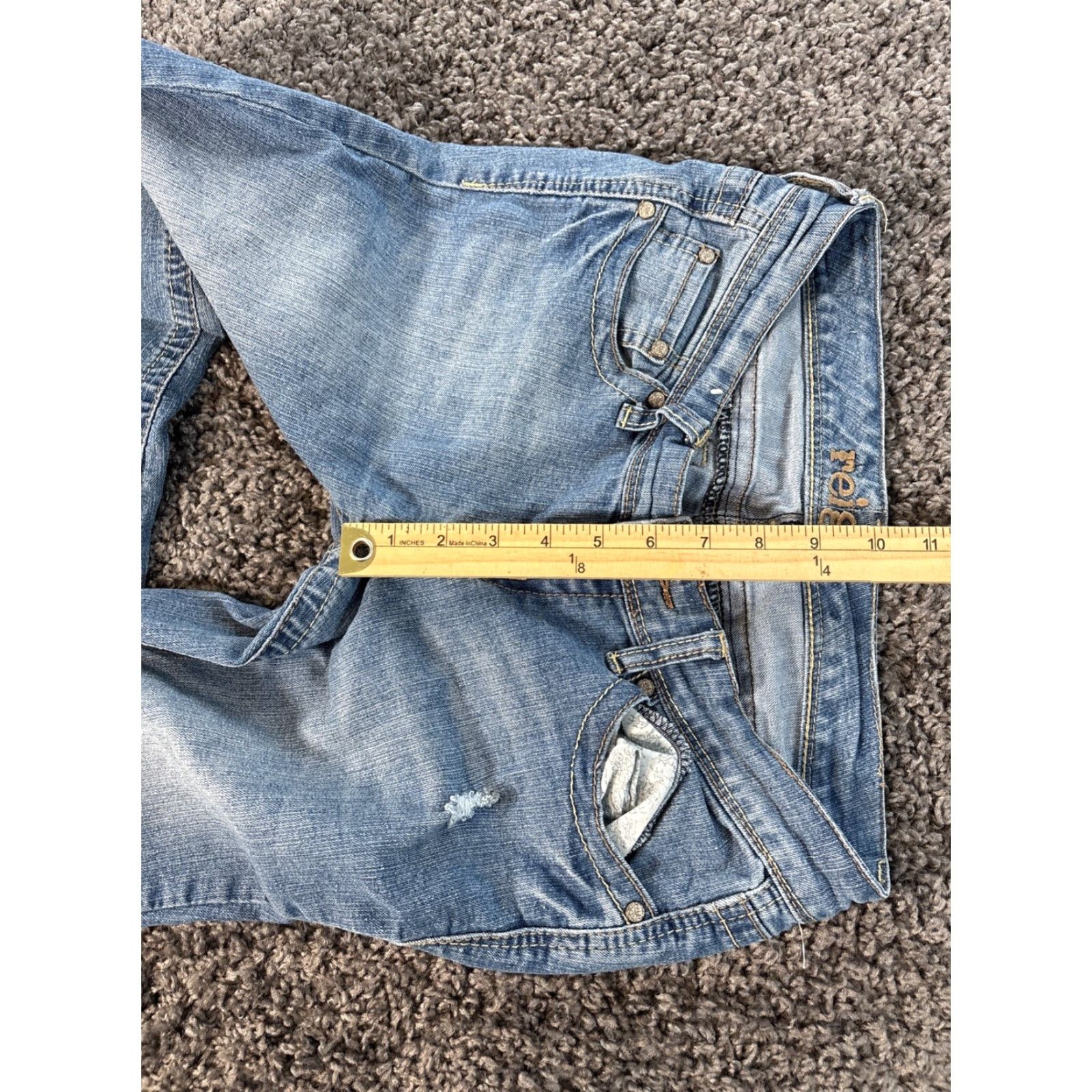 Vintage VINTAGE Reign Jeans Womens 30x28 Low Rise Light Wash Boho Stitched Y2K Jeans Women 30 Bootcut Blues 90s Bohemian Mens Womens Girls Size 30" / US 8 / IT 44 - 5 Thumbnail