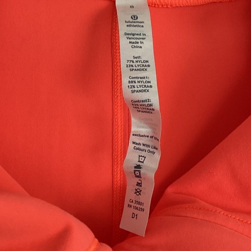Lululemon Lulu Lemon Activewear Orange Athletica Jacket Size 8 wm Size M / US 6-8 / IT 42-44 - 2 Thumbnail