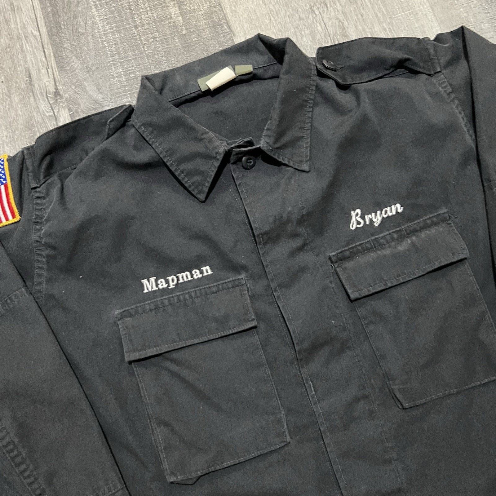 Other VTG Wyoming Mine Rescue Black Military Cotton Shirt Solvay Size US L / EU 52-54 / 3 - 3 Thumbnail