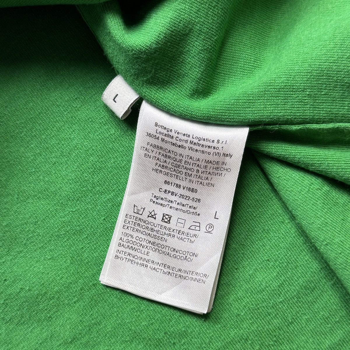 Bottega Veneta Bottega Veneta - SS/22 Double Layer Heavy Cotton Tshirt Size US L / EU 52-54 / 3 - 7 Thumbnail