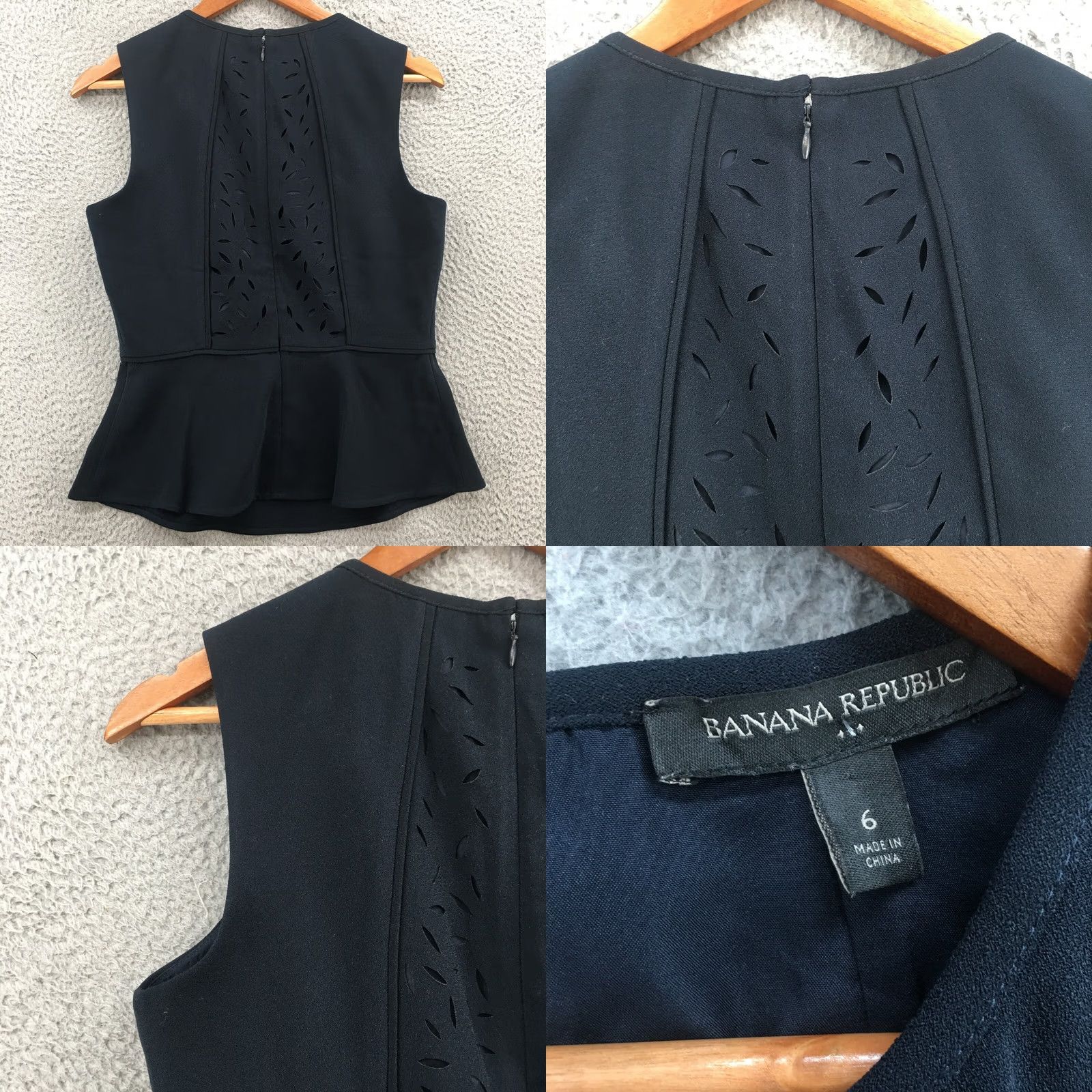 Banana Republic Banana Republic Blouse Womens 6 Blue Sleeveless Peplum Formal Pullover Shirt Size M / US 6-8 / IT 42-44 - 8 Thumbnail