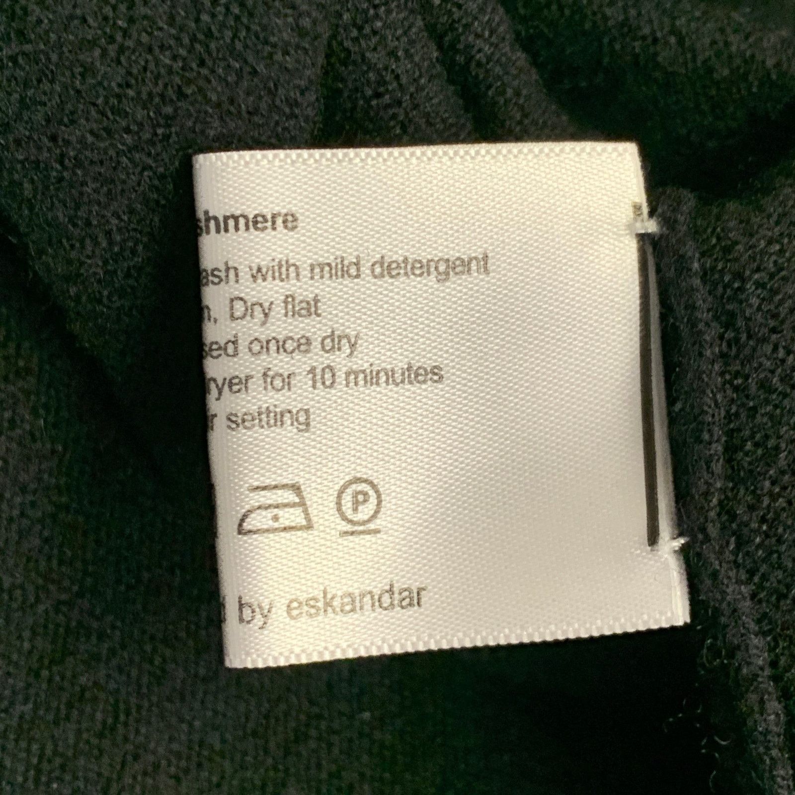 eskandar ESKANDAR Black Cashmere Drop Shoulder Oversized Pullover Size XS / US 0-2 / IT 36-38 - 6 Thumbnail