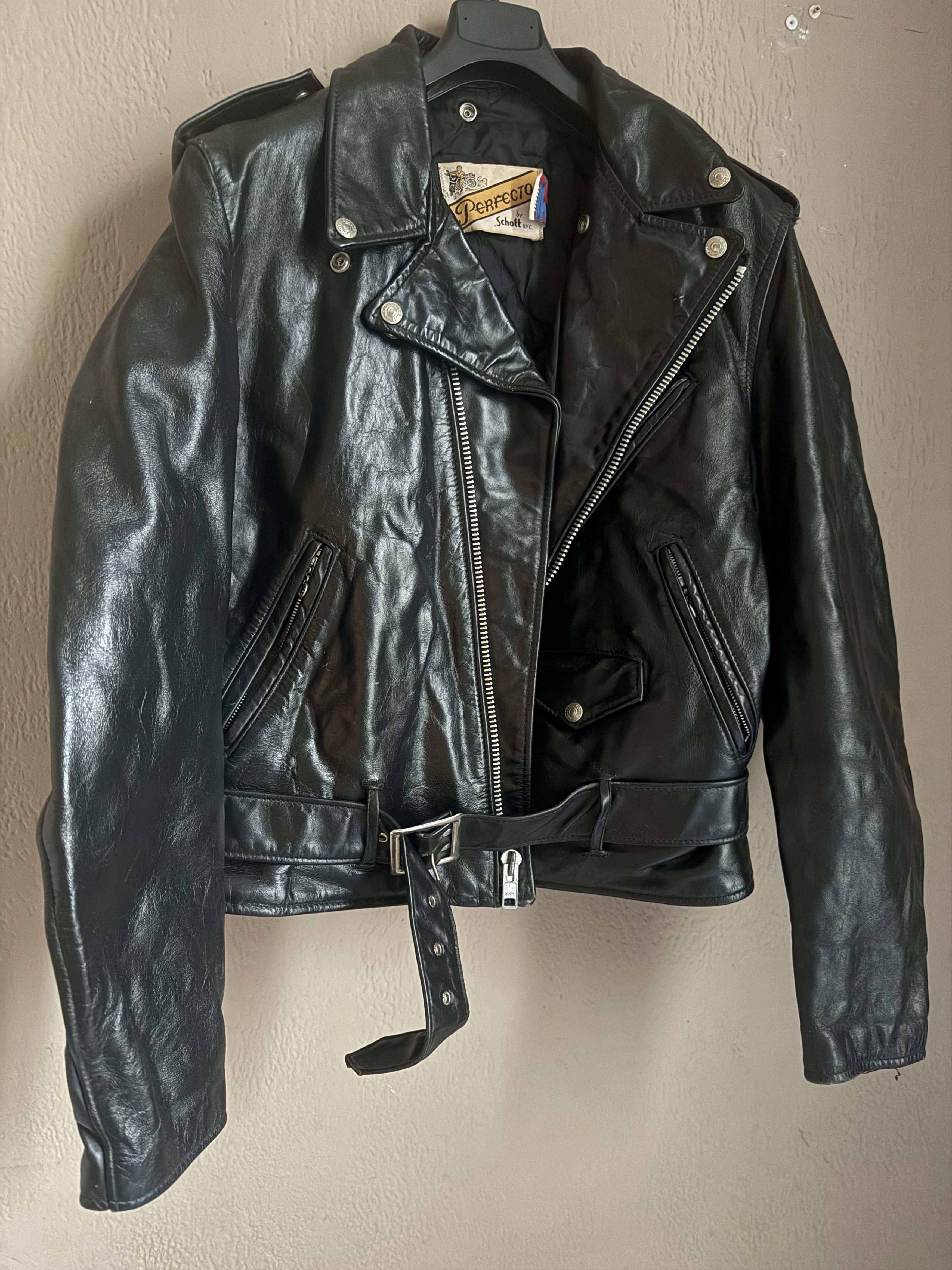 Schott Vintage Schott Perfecto 618 Leather Jacket – Made in USA Size US L / EU 52-54 / 3 - 1 Thumbnail