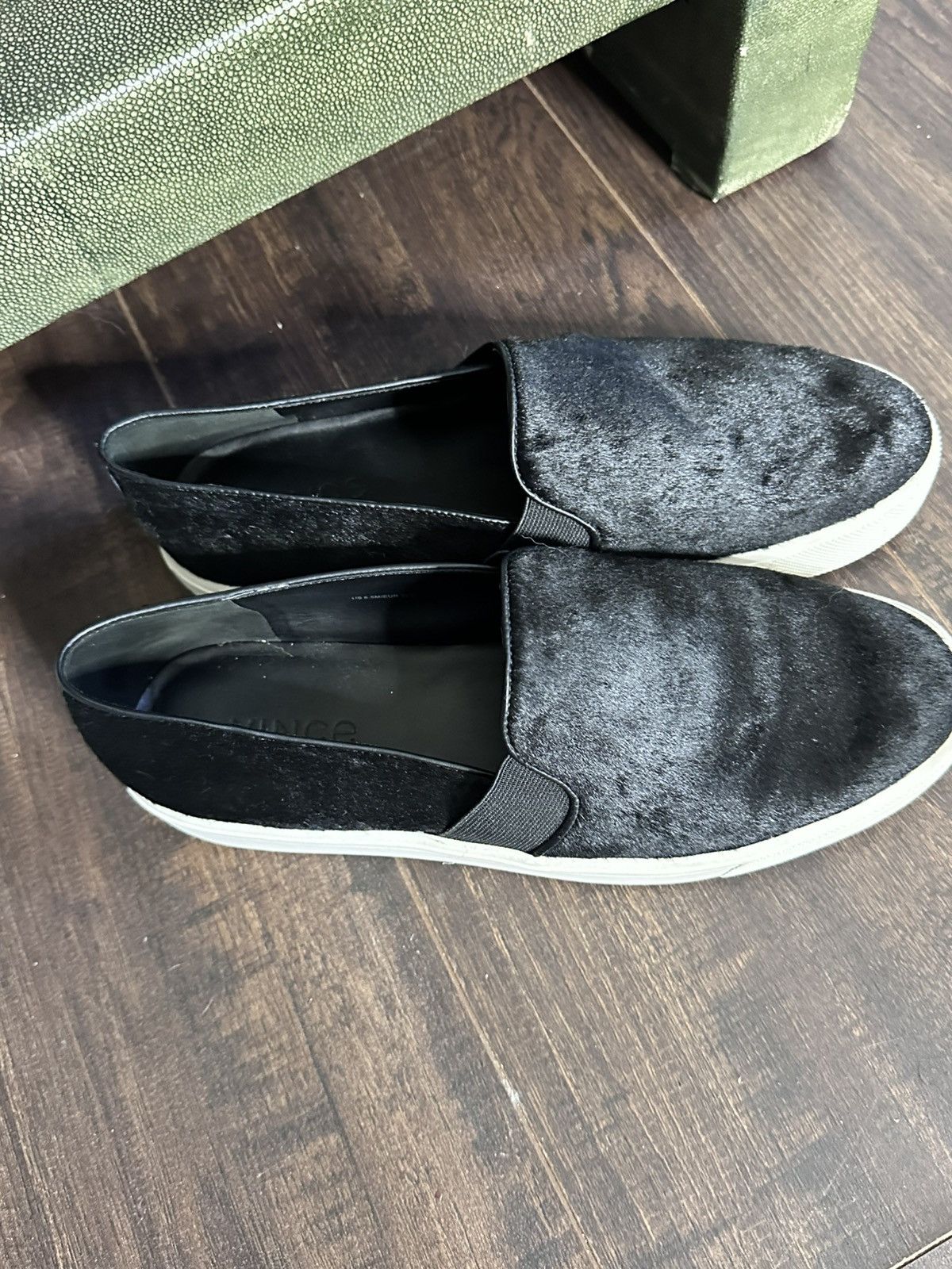 Vince VINCE black PONY HAIR slip-on leather sneakers Size US 8.5 / IT 38.5 - 11 Thumbnail