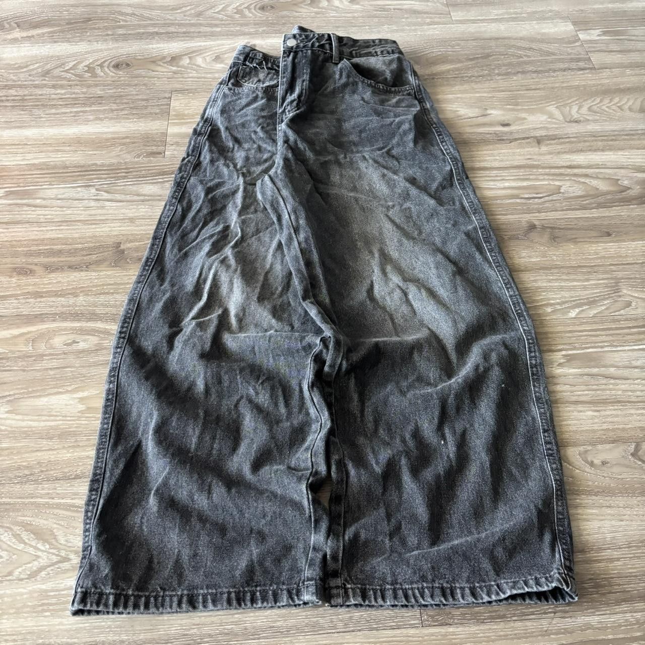 Japanese Brand Crazy Vintage Y2K/2000s Baggy Faded Black Skater Style Denim Jeans! 32x27 Size US 32 / EU 48 - 3 Thumbnail